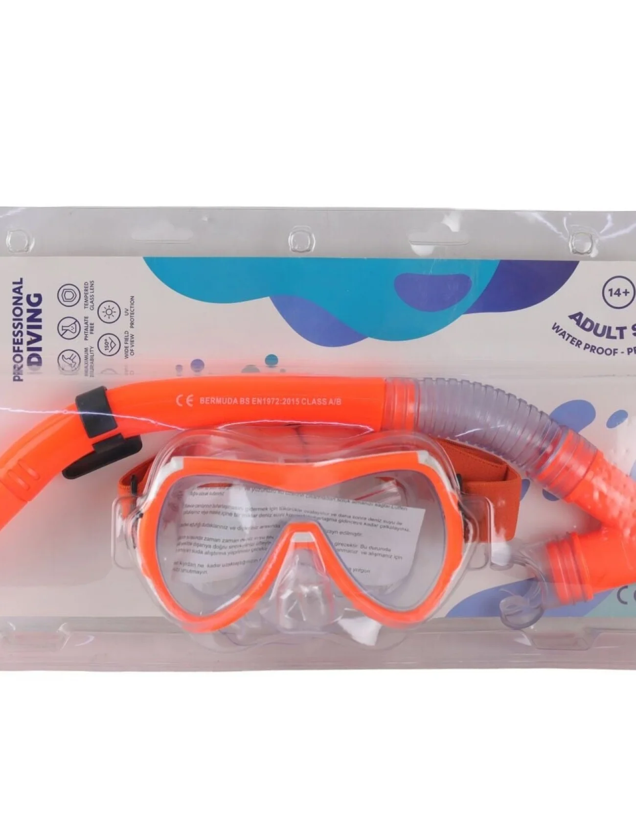 KZLD-AK301-121CS MASKE SNORKEL SET OZEL CAM 24