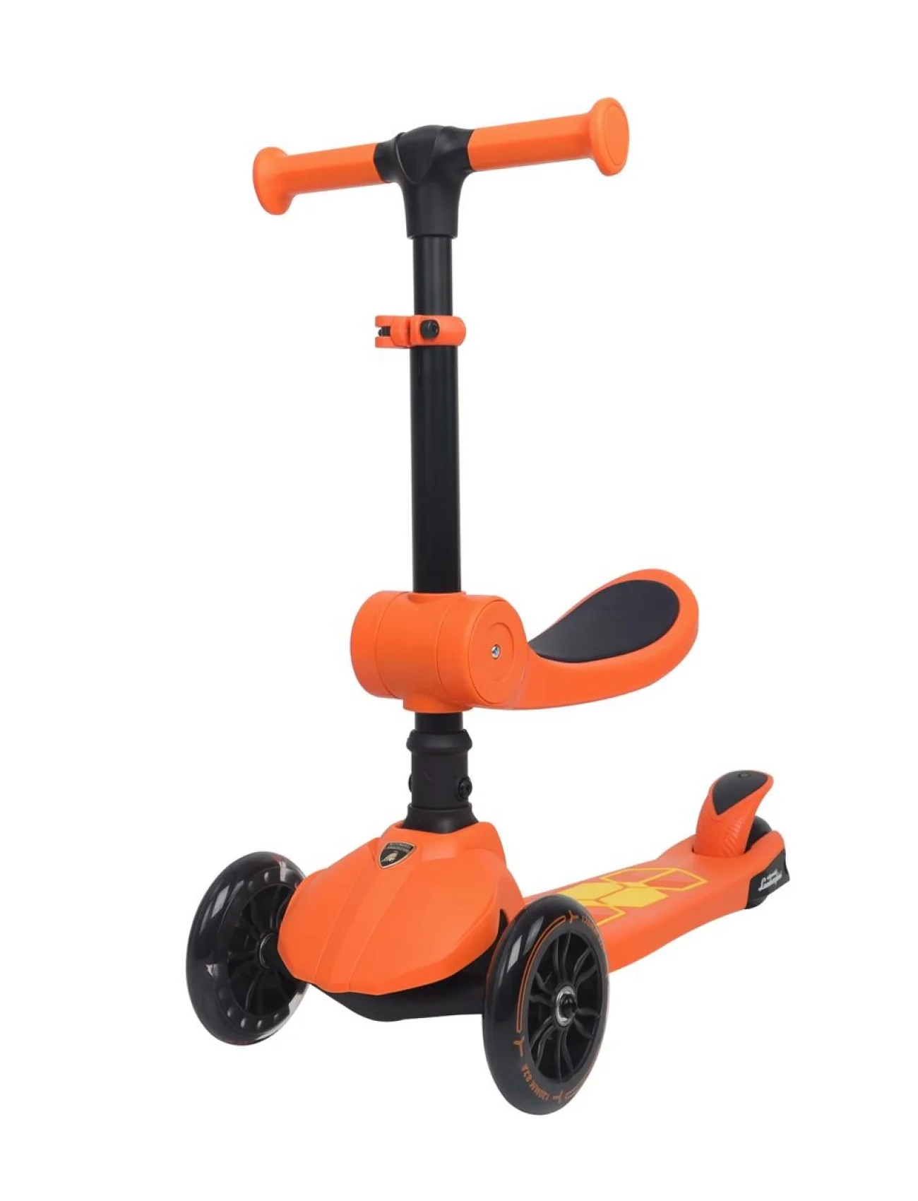 L52IN1-O LAMBORGHİNİ LİSANSLI KATLANIR OTURAKLI IŞIKLI SCOOTER TURUNCU