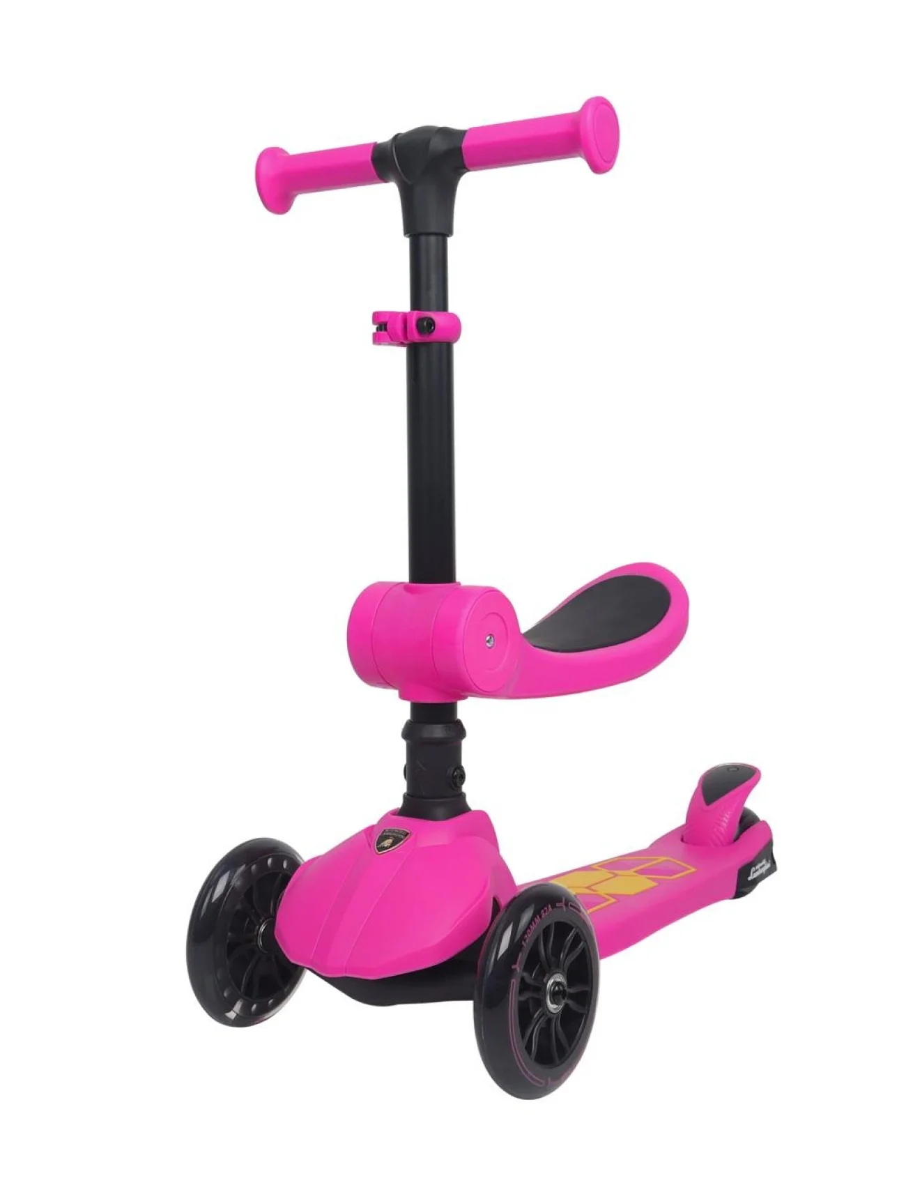 L52IN1-P LAMBORGHİNİ LİSANSLI KATLANIR OTURAKLI IŞIKLI SCOOTER PEMBE