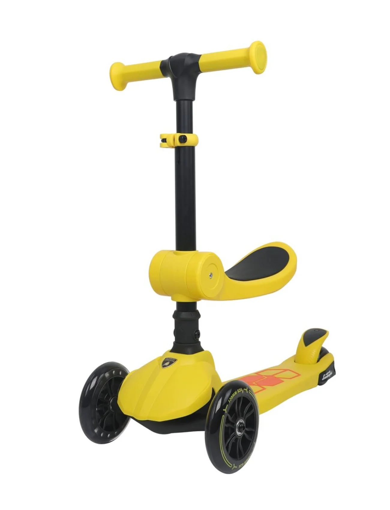 L52IN1-Y LAMBORGHİNİ LİSANSLI KATLANIR OTURAKLI IŞIKLI SCOOTER SARI