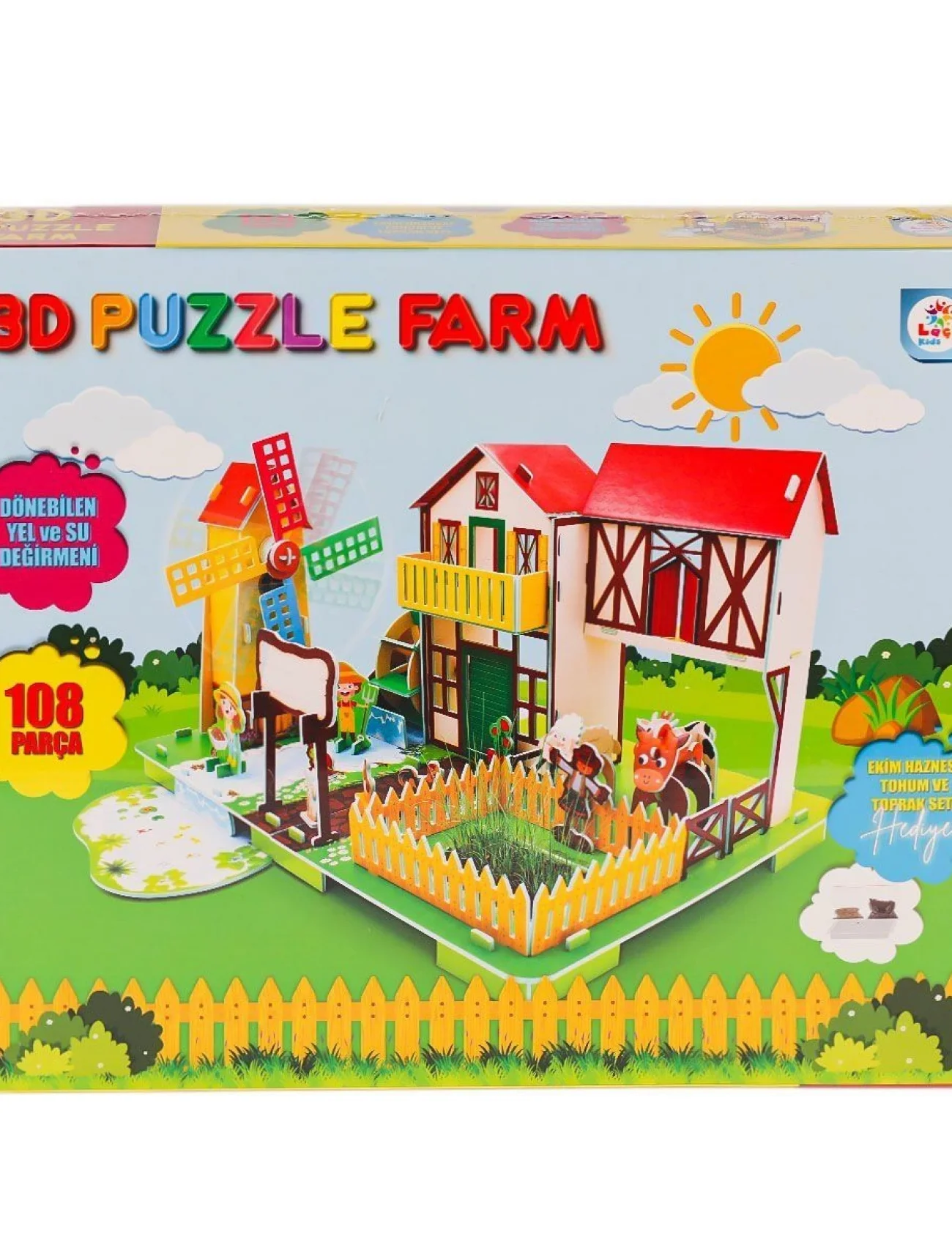 LC0115 3D Boyutlu Çiftlik Puzzle -Laçokids