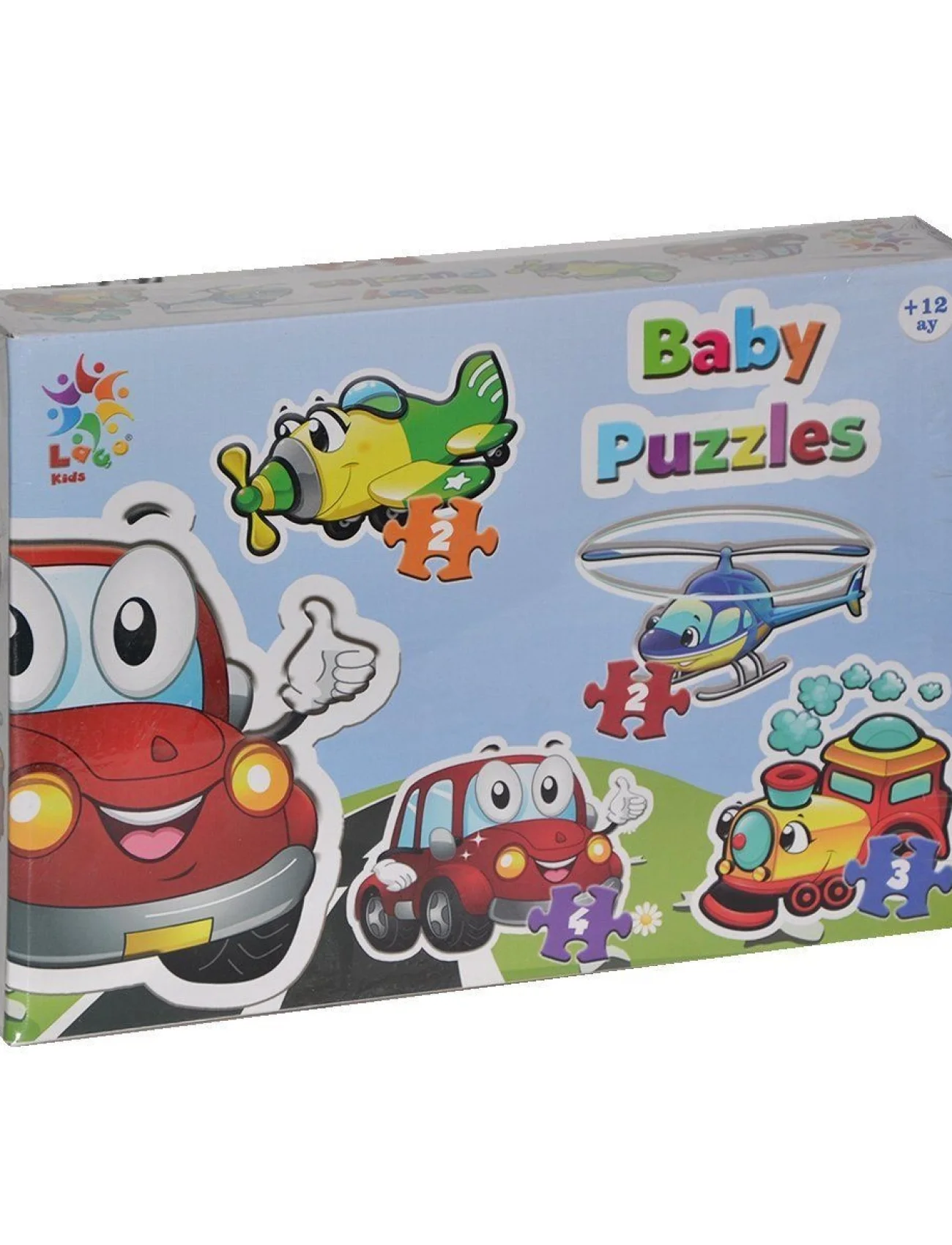 LCBYB003 Laço Kids Baby Puzzles - Taşıtlar / 2+2+3+4 Parça Puzzle / +1 yaş