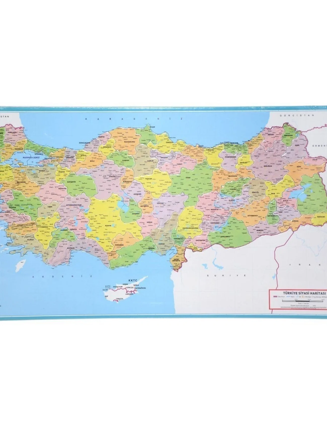 LCSH001 Laço Siyasi Harita Çerçeveli Puzzle