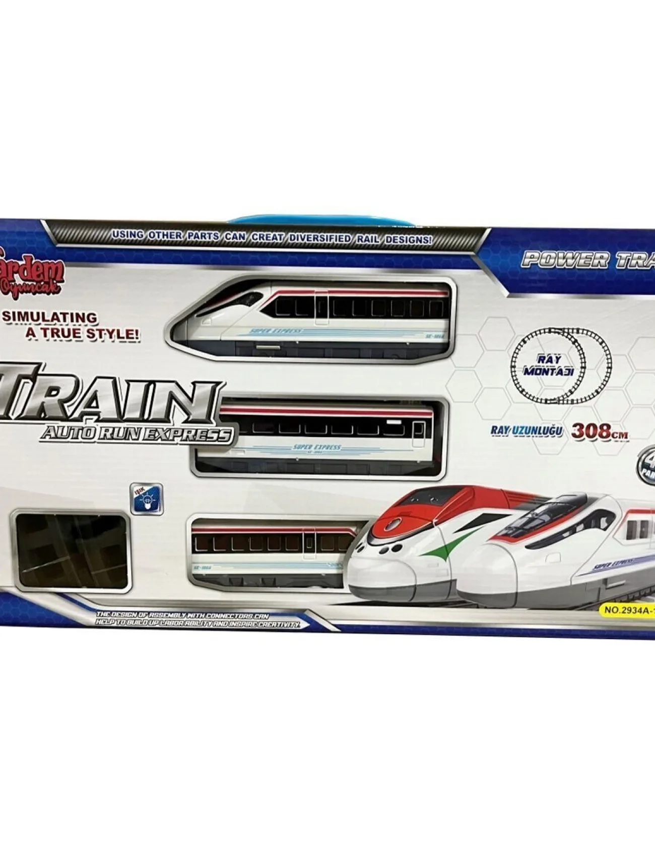 LE-2934A-11 40PCS IŞIKLI 308CM HIZLI TREN SET