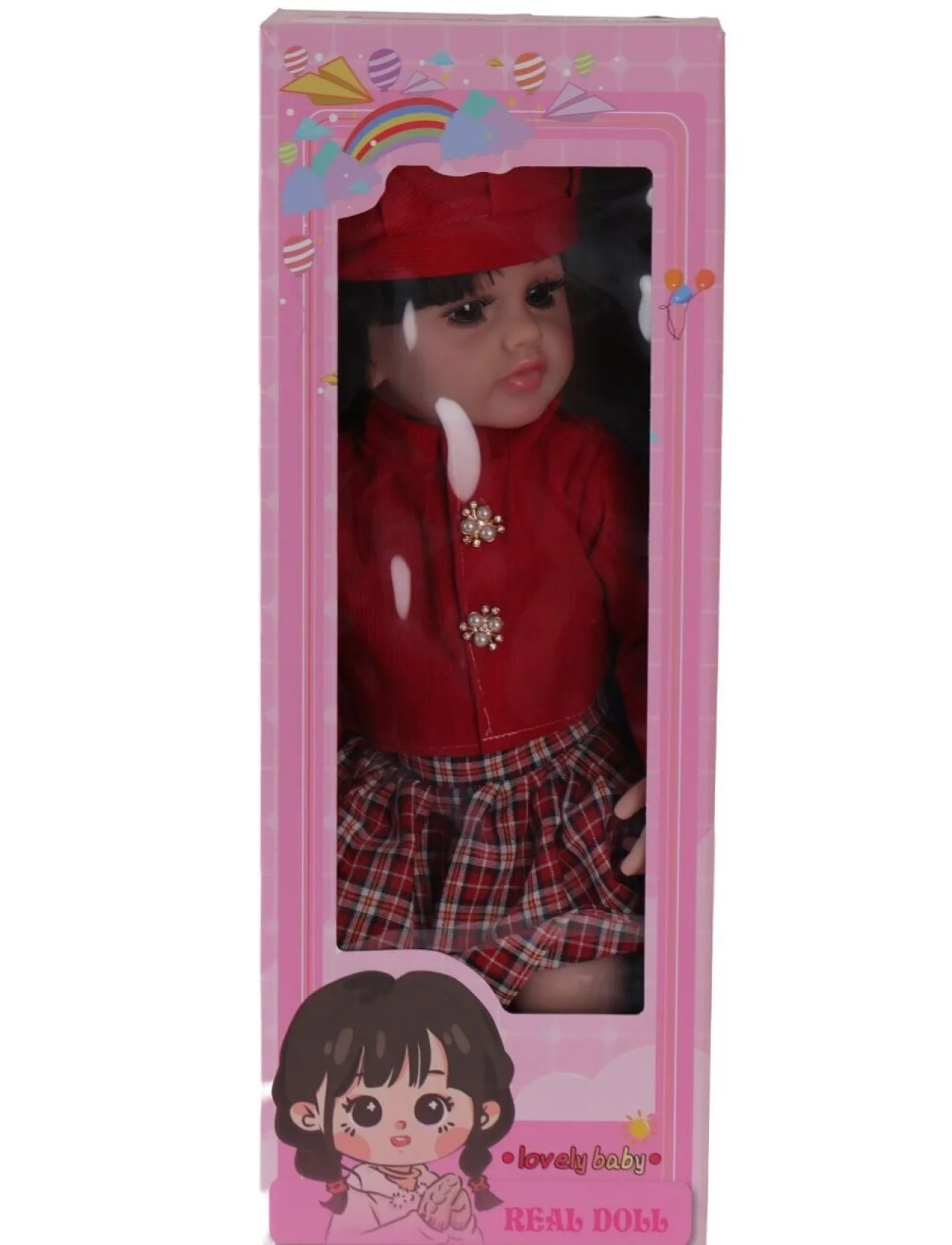 LMN232 55 CM MÜZİKLİ SİLİKONLU ET BEBEK