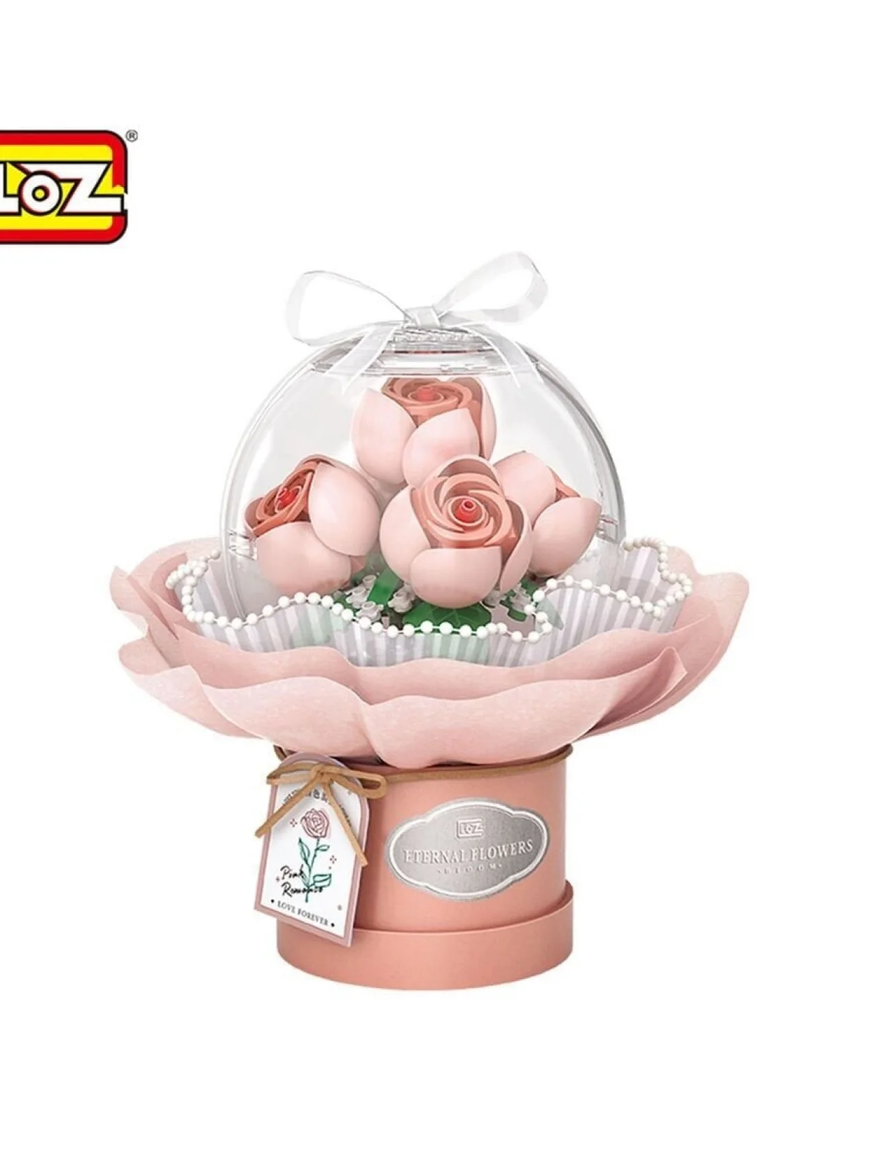 LZ-1298 LOZ LEDLİ PEMBE GÜL BUKETİ 285 PARÇA BLOCK OYUNCAK