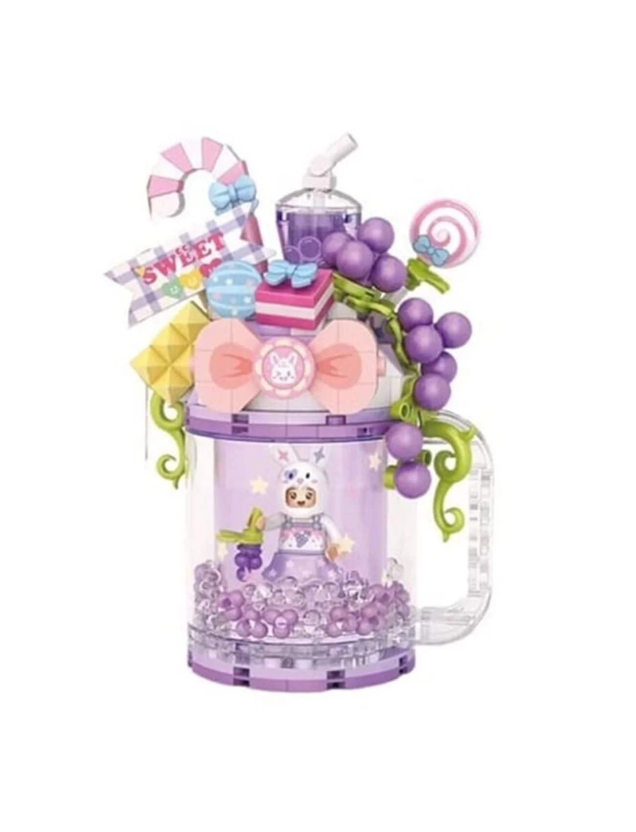 LZ-4203 MOR TAVŞAN KUPASI 258 PARÇA BLOCK OYUNCAK