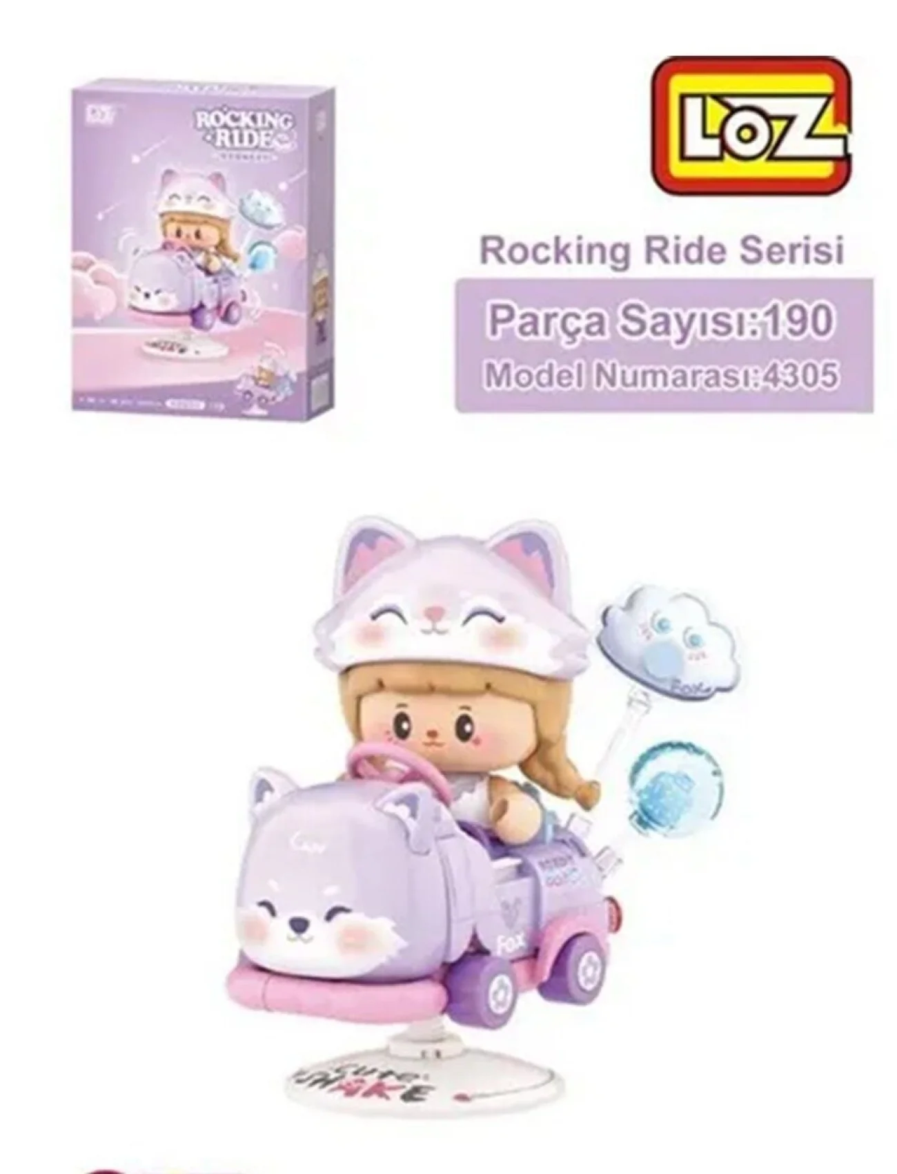 LZ-4305 LOZ FOX SALLANMA SÜRÜŞÜ 190 PARÇA BLOCK OYUNCAK