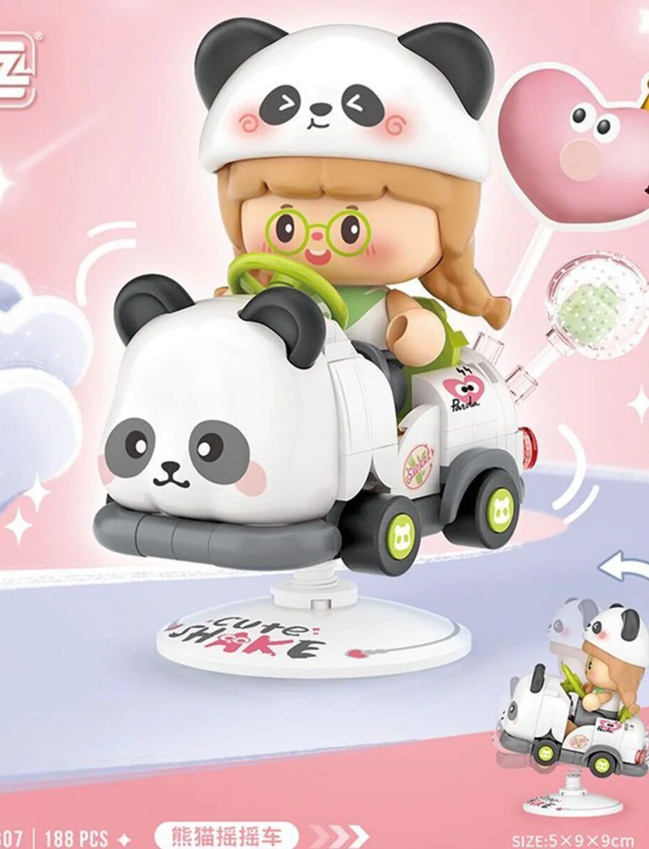 LZ-4307 LOZ PANDA SALLANAN SÜRÜŞ 188 PARÇA BLOCK OYUNCAK