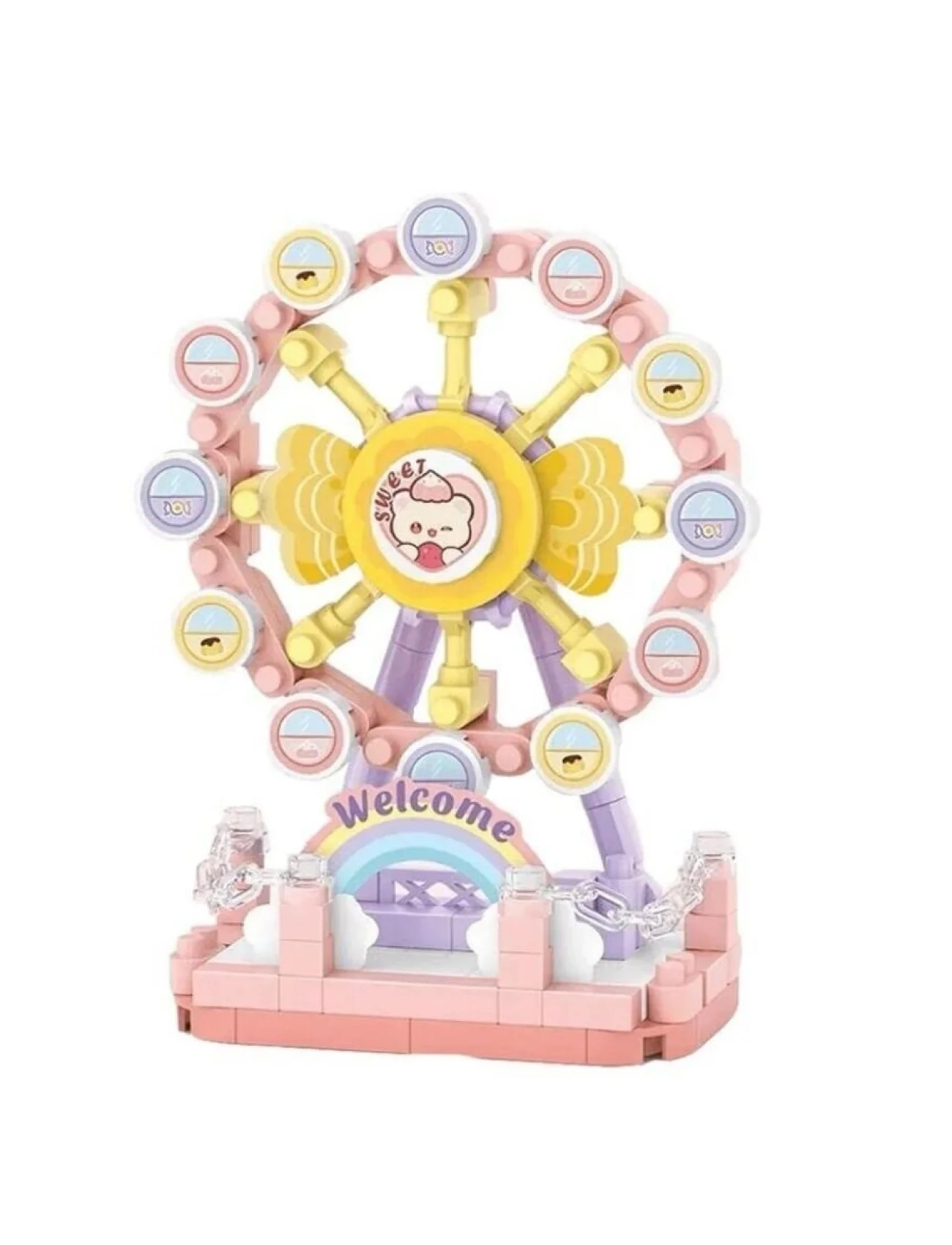 LZ-8631 DÖNME DOLAP 140 PARÇA BLOCK OYUNCAK MİNİ POŞET