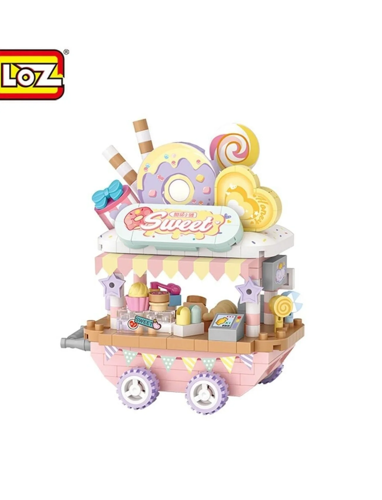 LZ-8855 LOZ TATLI SEPETİ ARABASI 300 PARÇA BLOCK OYUNCAK