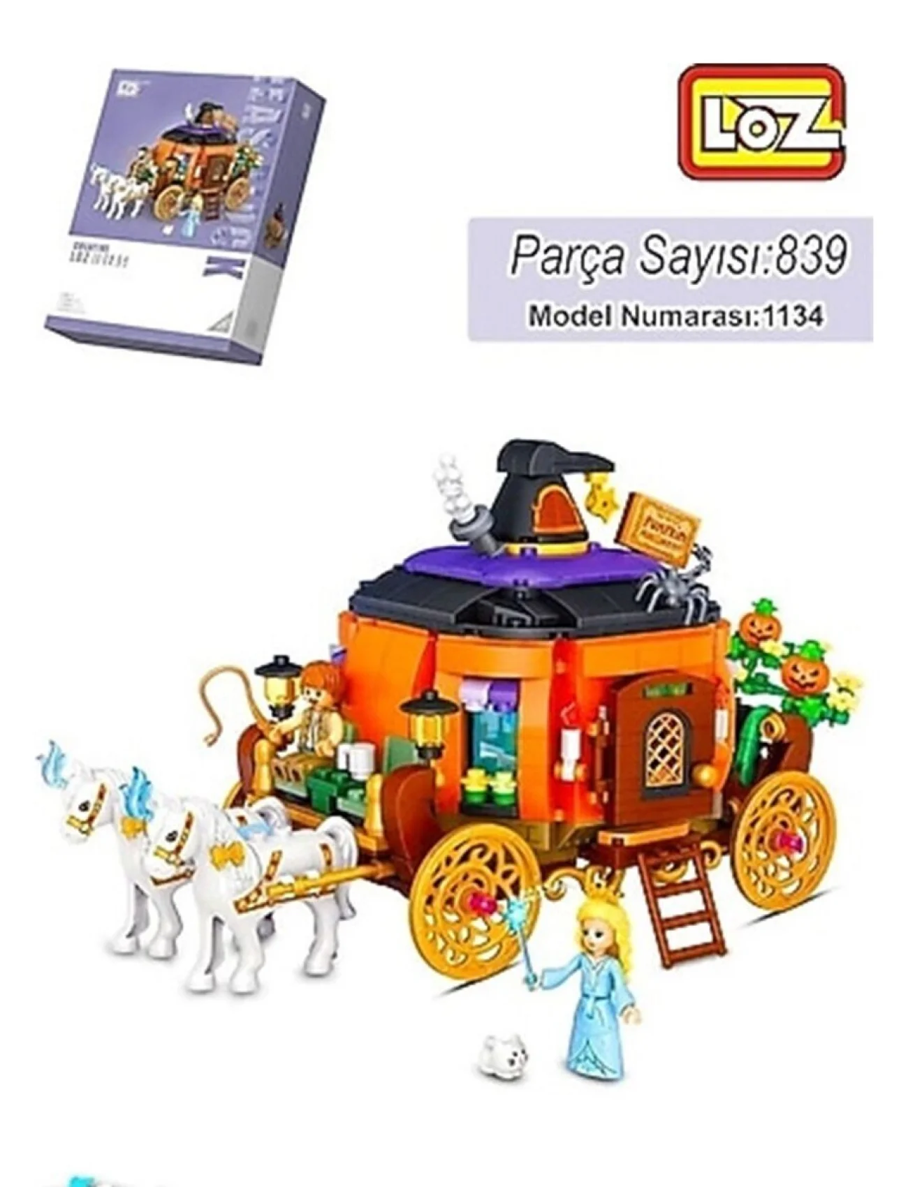 LZ-LOZ KABAK ARABASI 839 PARÇA BLOK OYUNCAK