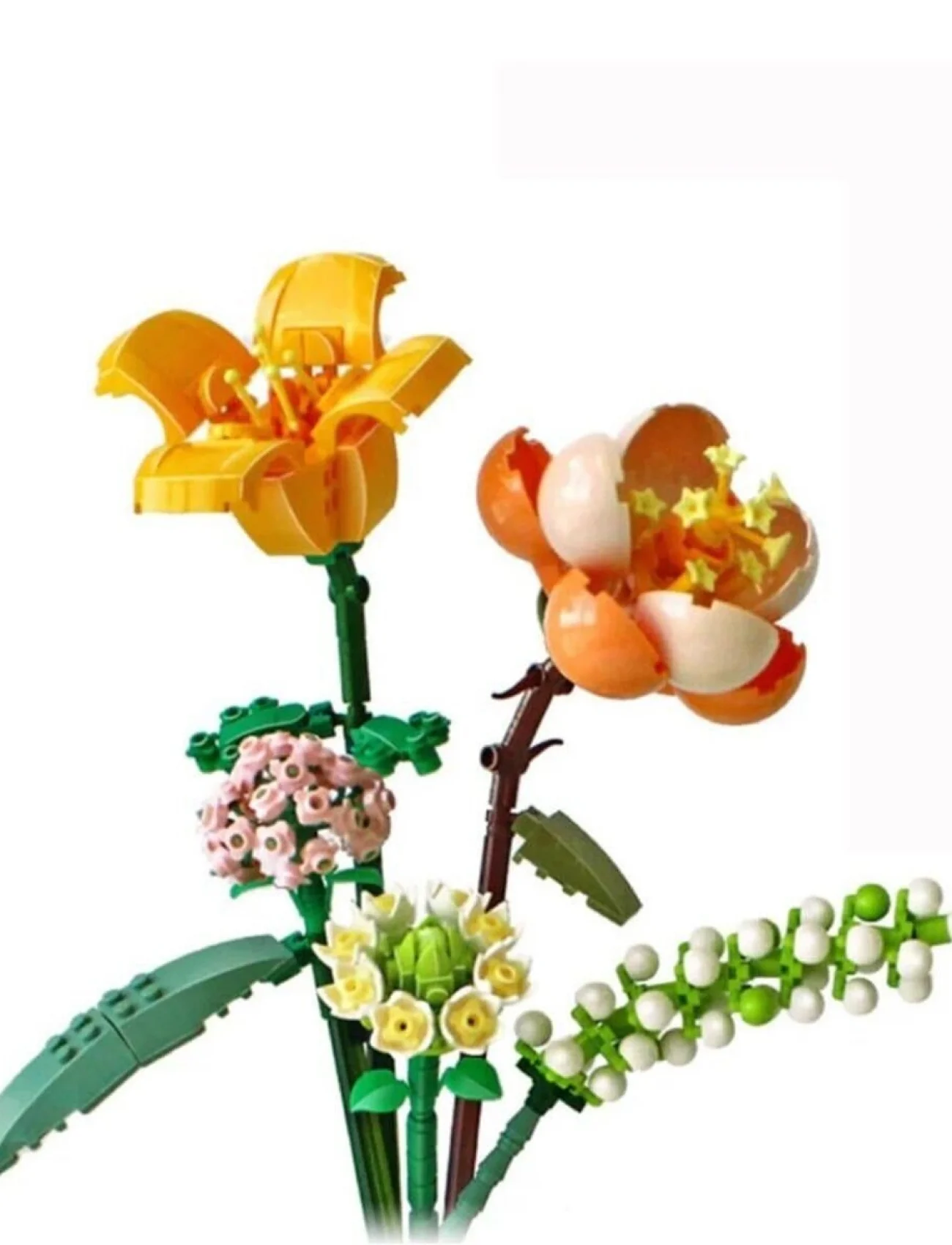 LZ1658 LOZ Eternal Flowers Serisi - Güneşli ve Enerjik Turuncu 456 Parça Yapım Seti