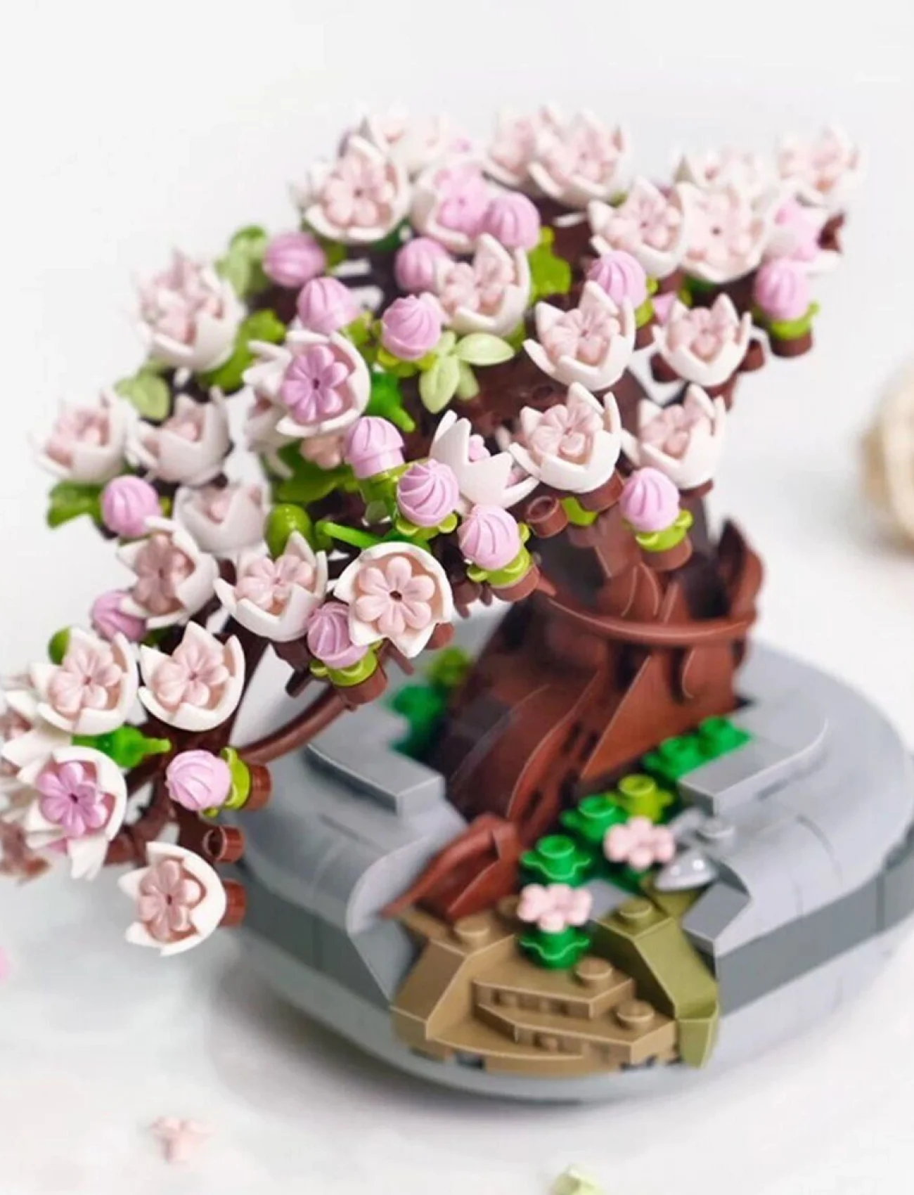 LZ1661 LOZ Eternal Flowers Serisi - Pembe Sakura Kiraz Ağacı 426 Parça Yapım Seti