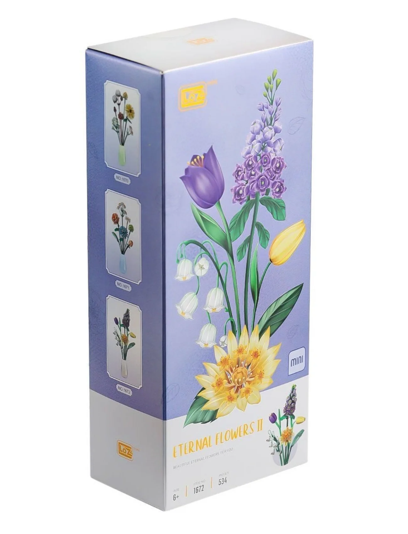 LZ1672 LOZ Eternal Flowers Serisi - Çiçekli Sabah, Ay Işıklı Akşam 534 Parça Yapım Seti