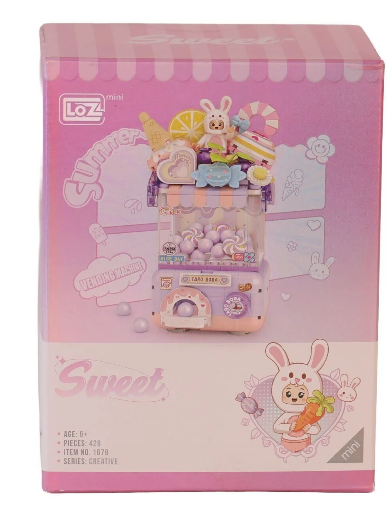 LZ1679 LOZ  Sevimli Gashapon Makineleri MOR  BLOCK OYUNCAK 428 PRÇ