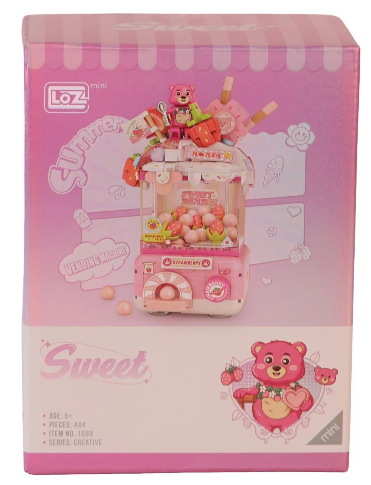 LZ1680 LOZ Sevimli Gashapon Makineleri PEMBE  BLOCK OYUNCAK 428 PARÇA