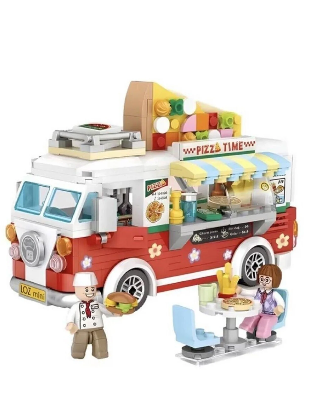 LZ1739 LOZ  PİZZA ARABASI BLOCK OYUNCAK 493 PARÇA