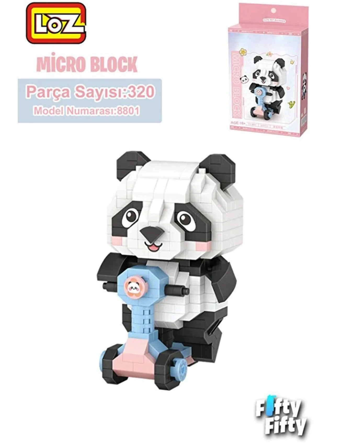 LZ8801 PANDA SCOOTER BLOCK OYUNCAK 320 PARÇA