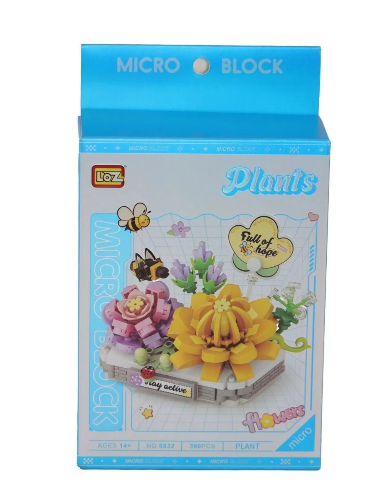 LZ8832 LOZ  Kremsi Yeşim Lotus   BLOCK OYUNCAK