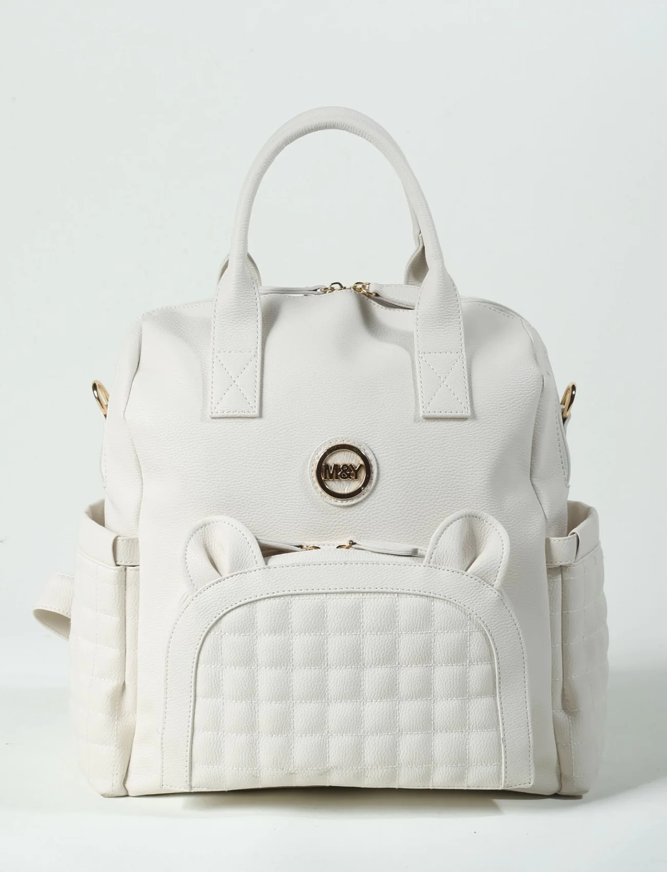 M&y Kitty Deri Anne Bebek Bakım Sırt Çantası 7271 Krem