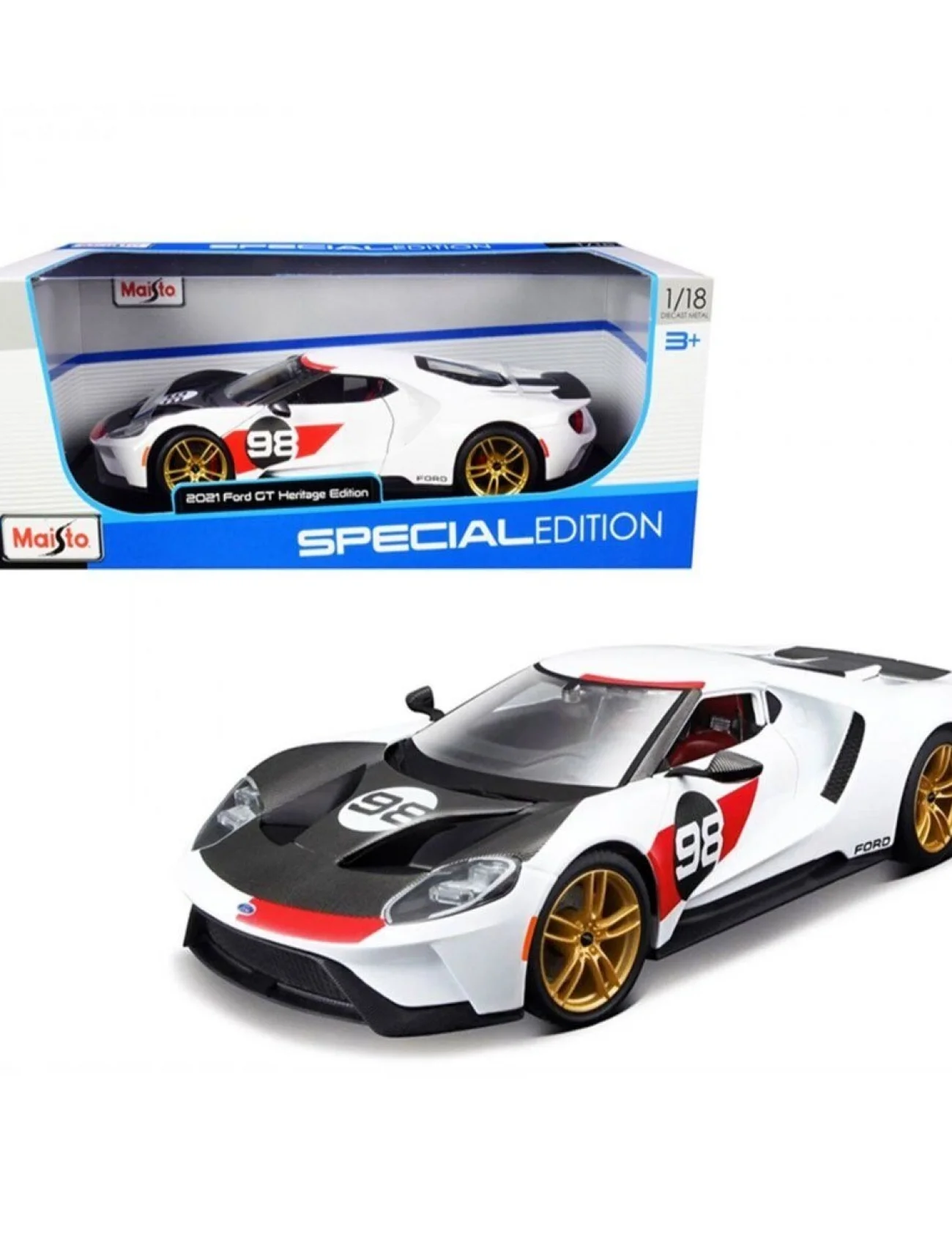 MAIS 31390 Maisto Özel Sürüm 1 18 Ford Gt Herigate Model Araba -Necotoys