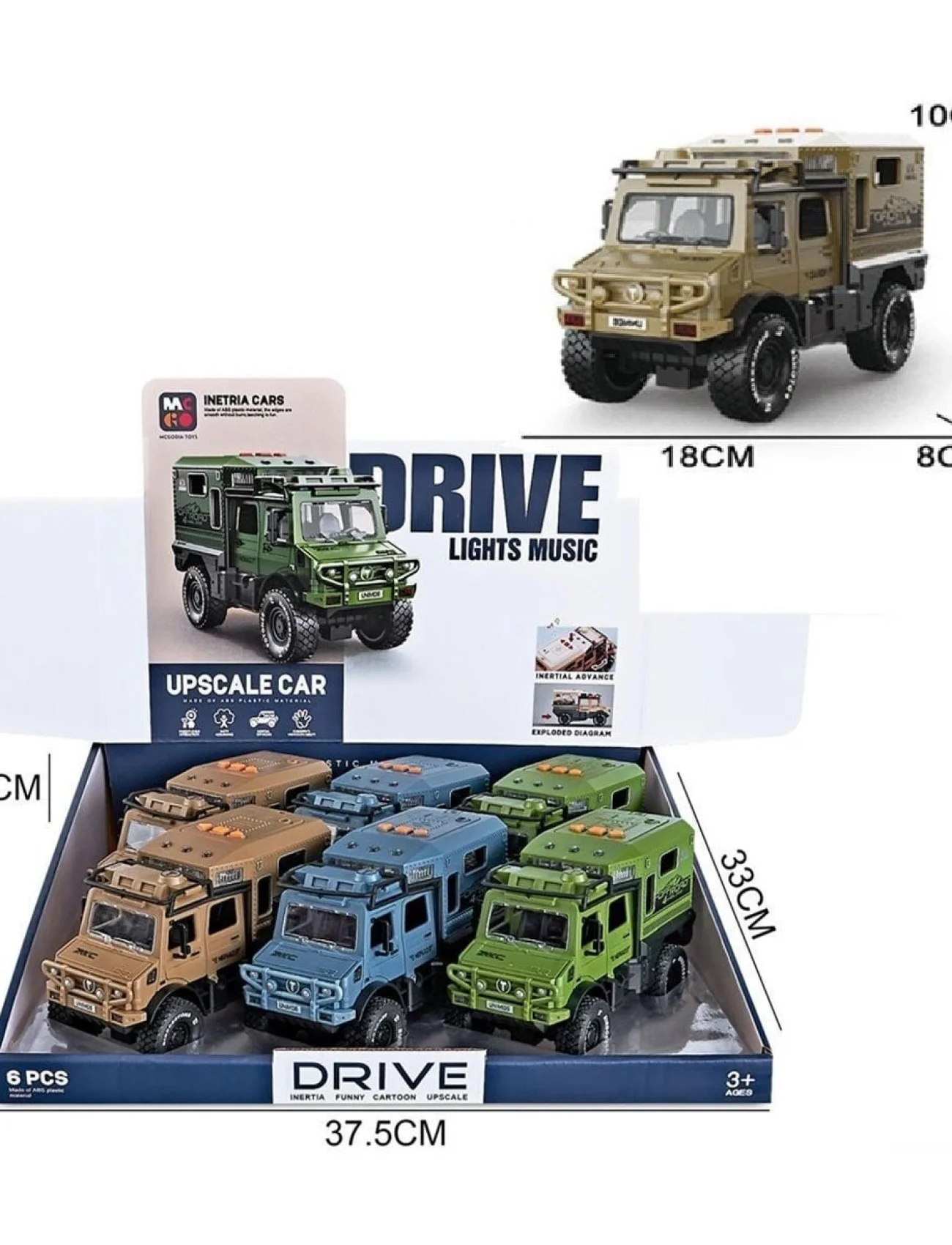 MG-D700-02 Sürtmeli Işıklı Müzikli Lüks Off-Road Karavan -Vardem Oyuncak