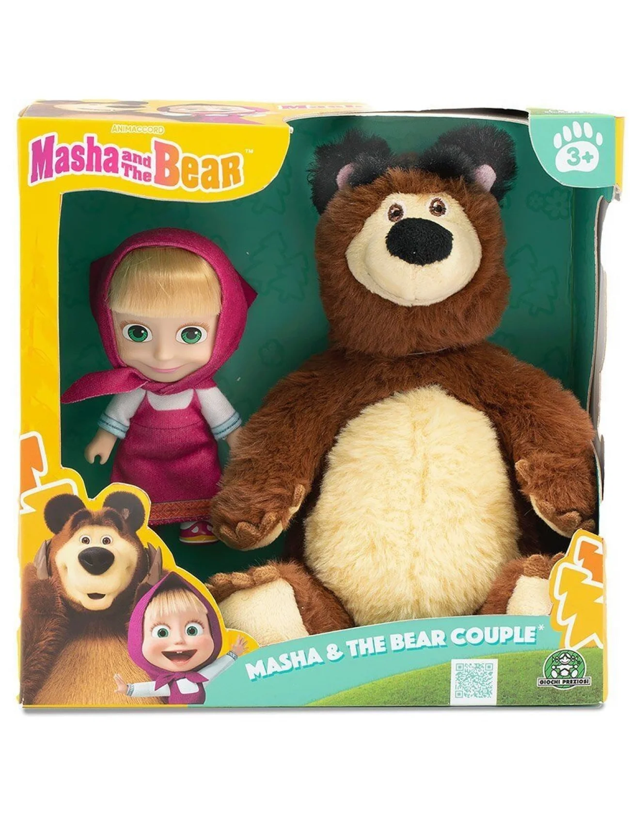 MHA21000 Maşa ve Koca Ayı 20 cm Koca Ayı ve 12 cm Maşa