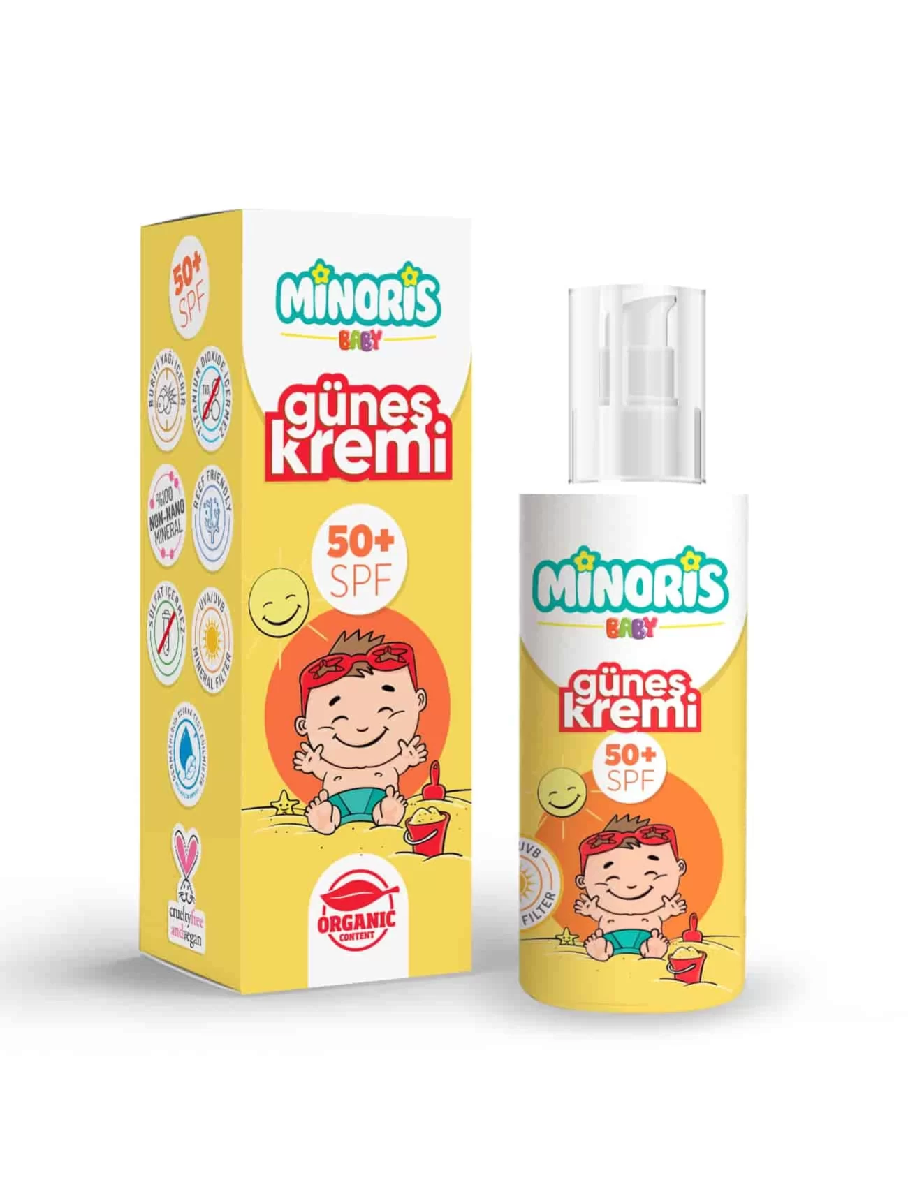 Minoris Baby Organik Güneş Kremi 50 Spf 150ml