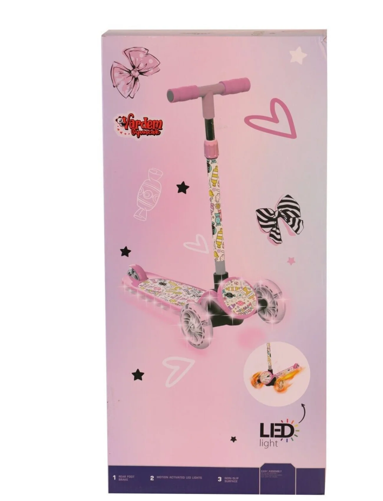 MKWE082 IŞIKLI CANAVAR SCOOTER PEMBE