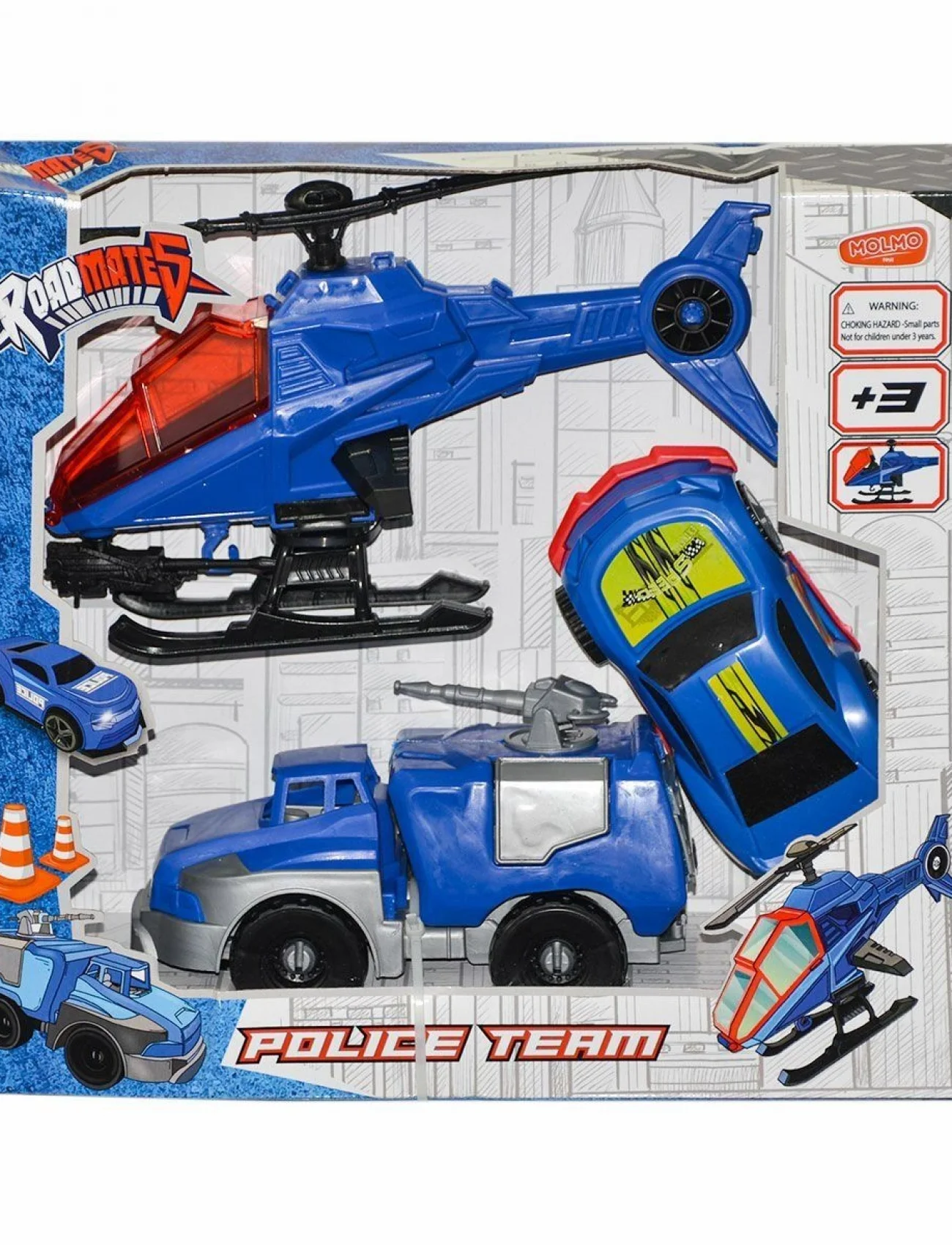 ML440 Roadmates 3lü Aksiyon Polis Seti -Molmo