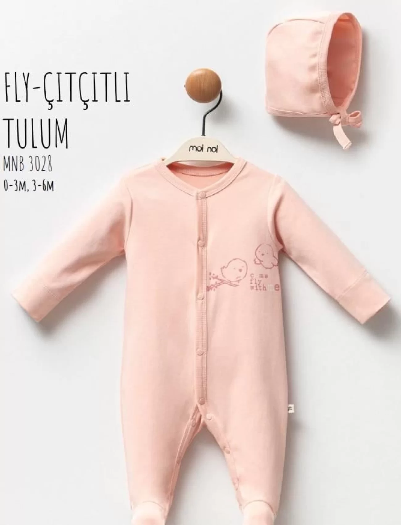 Moi Noi Fly Çıtçıtlı Tulum Mnb3028 Somon