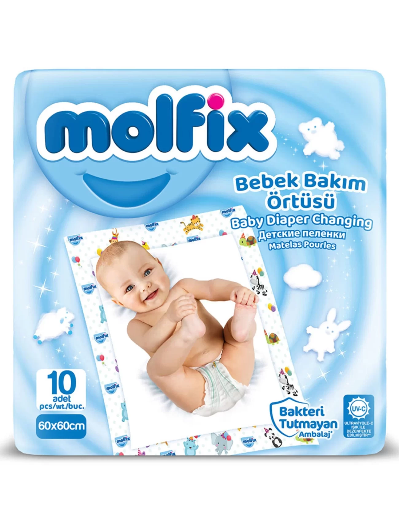 Molfix Bebek Bakım Örtüsü 60x60 10 Adet