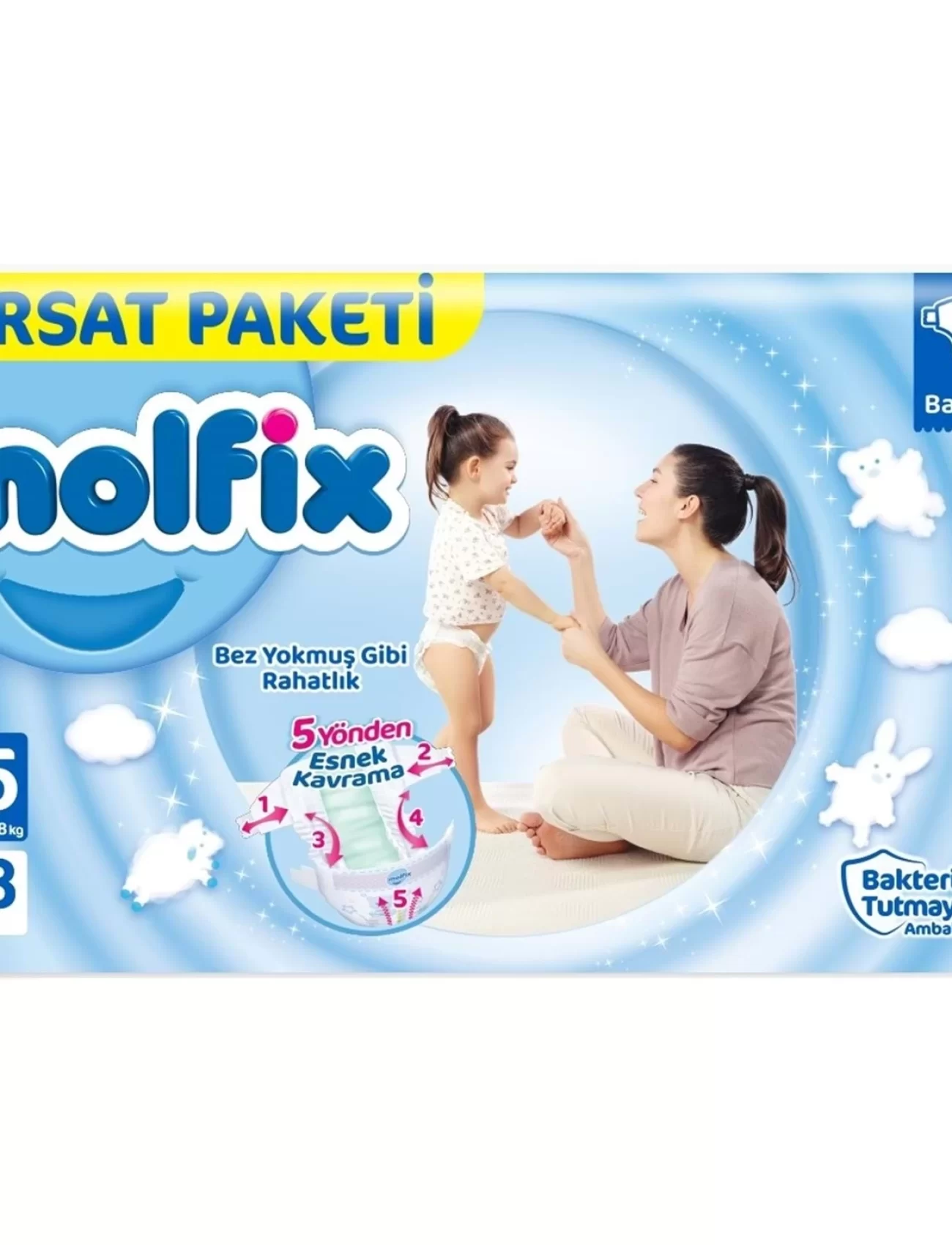 Molfix Bebek Bezi Fırsat Paketi 5 Beden 11-18 Kg 48 Adet