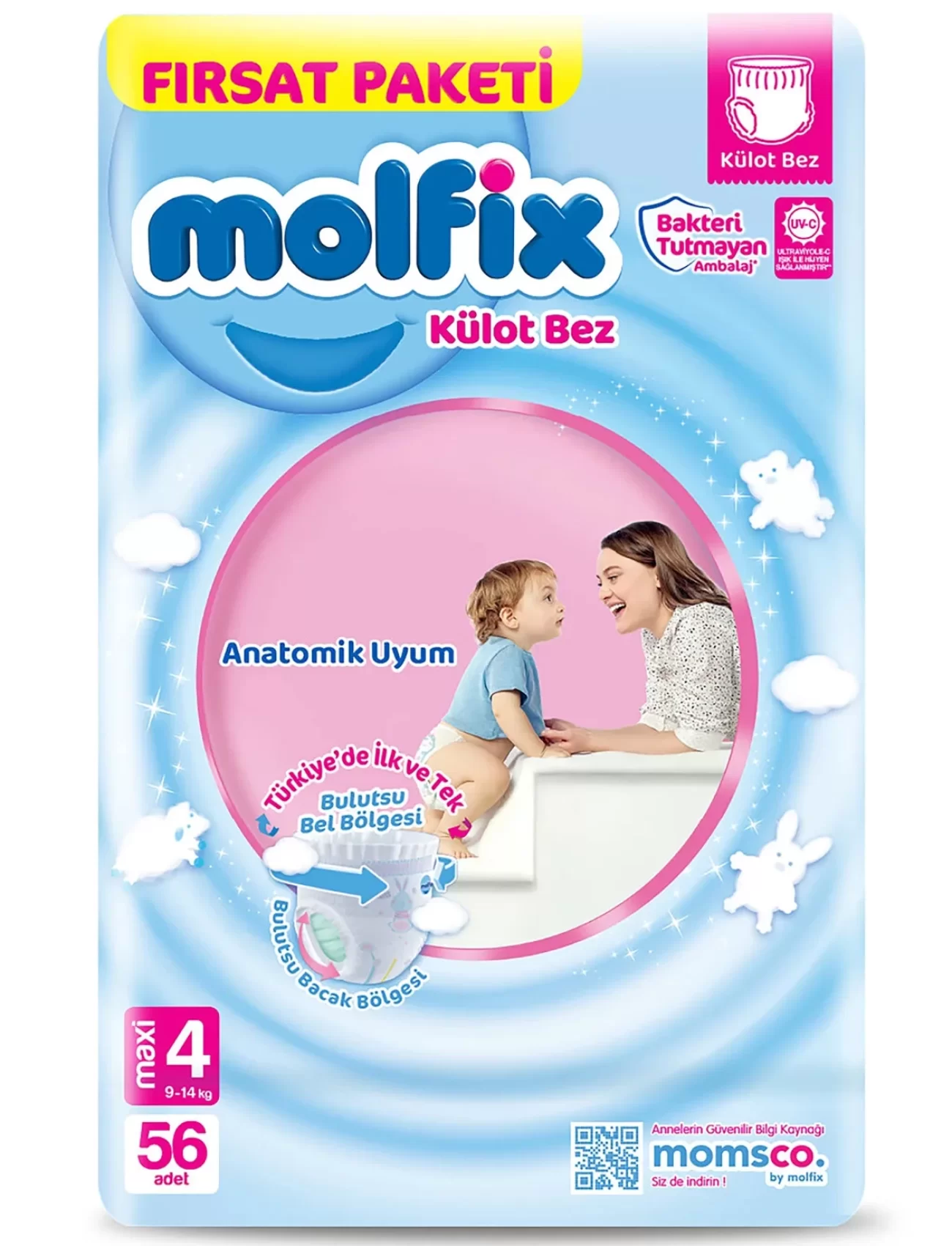 Molfix Külot Bez Fırsat Paketi 4 Beden 9-14 Kg 56 Adet