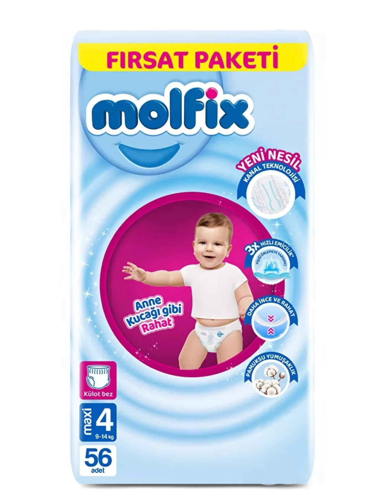Molfix Külot Bez Fırsat Paketi 4 Beden 9-14 Kg 56 Adet