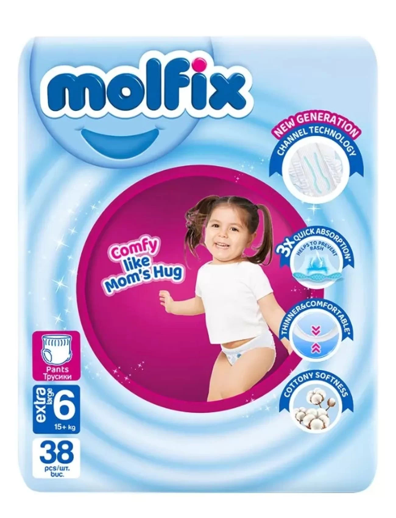 Molfix Külot Bez Jumbo Paket 6 Beden 15+ Kg 38 Adet