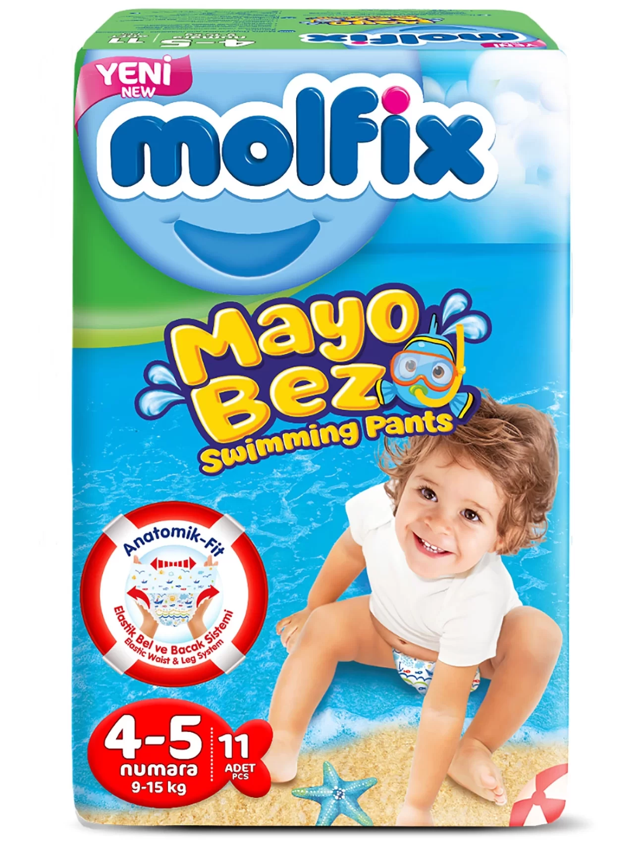 Molfix Mayo Bez 4-5 Beden 9-15 Kg 11 Adet