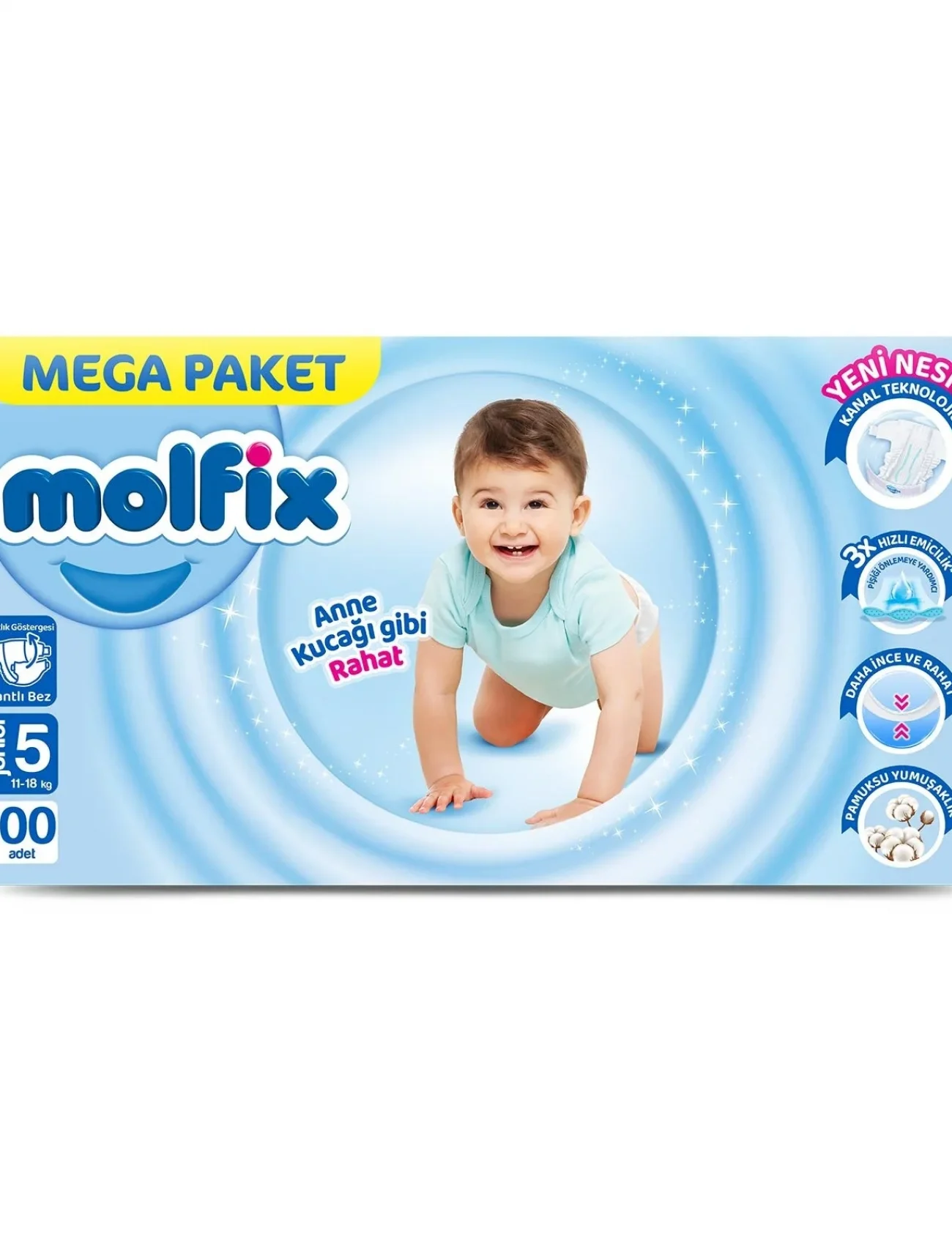 Molfix Mega Paket Bebek Bezi 5 Beden 11-18 Kg 100 Adet