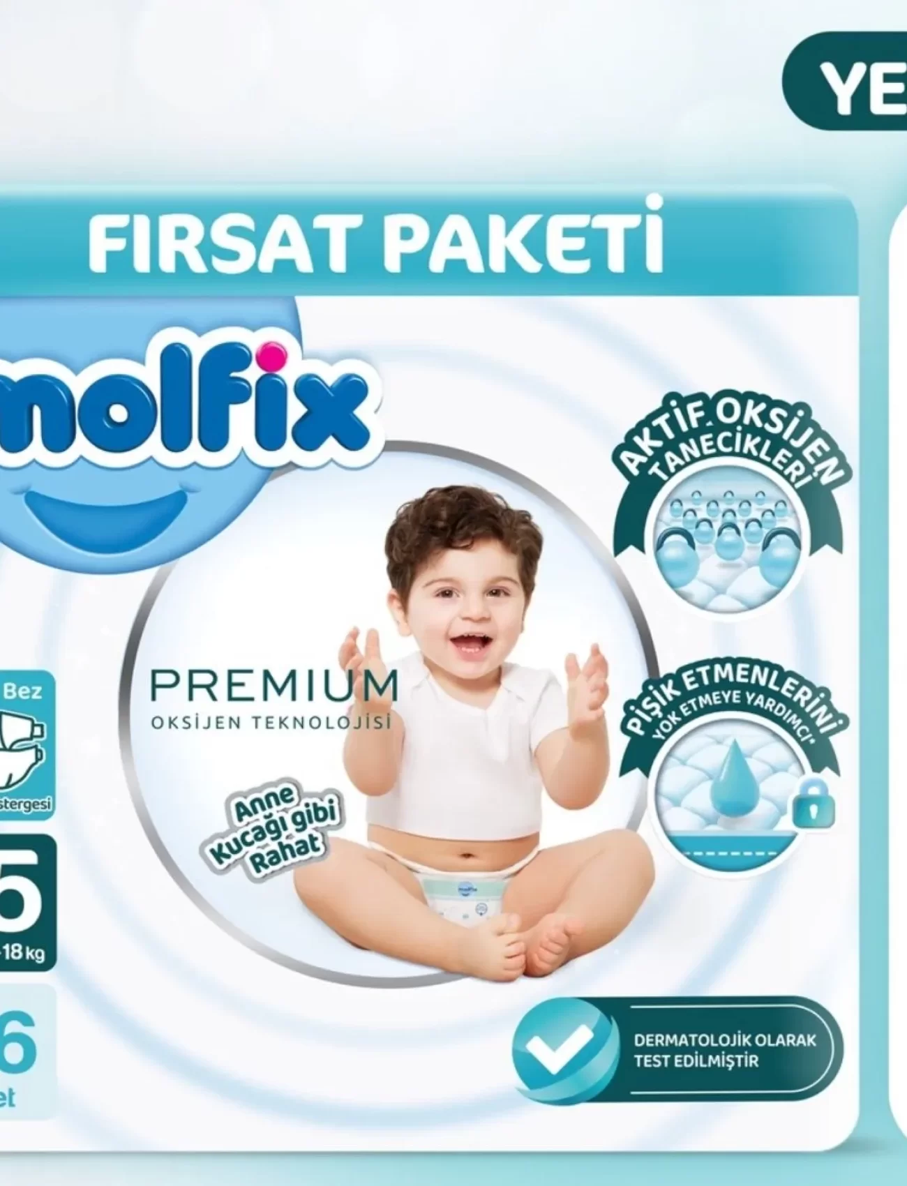 Molfix Premium Bebek Bezi Ultra Fırsat Paketi 5 Beden 11-18 Kg 66 Adet