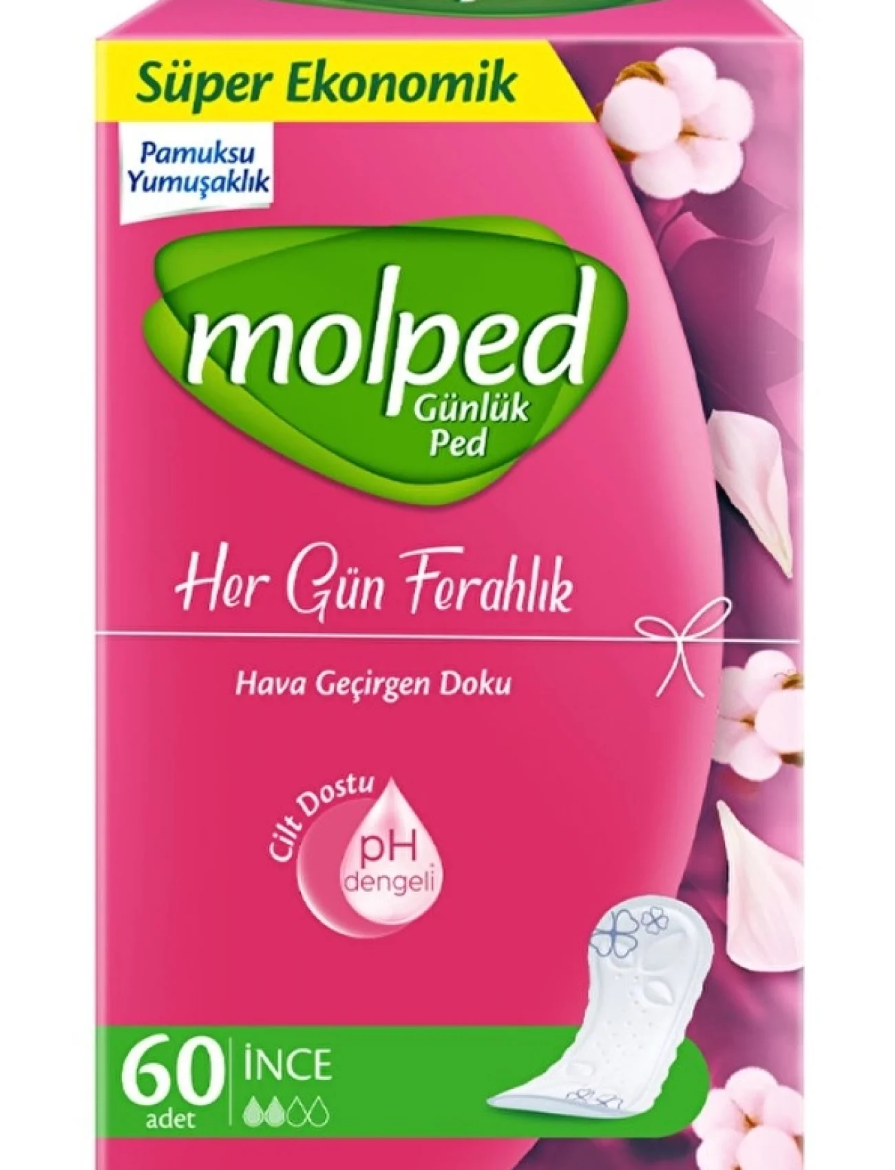 Molped Her Gün Ferahlık Günlük Ped 60lı