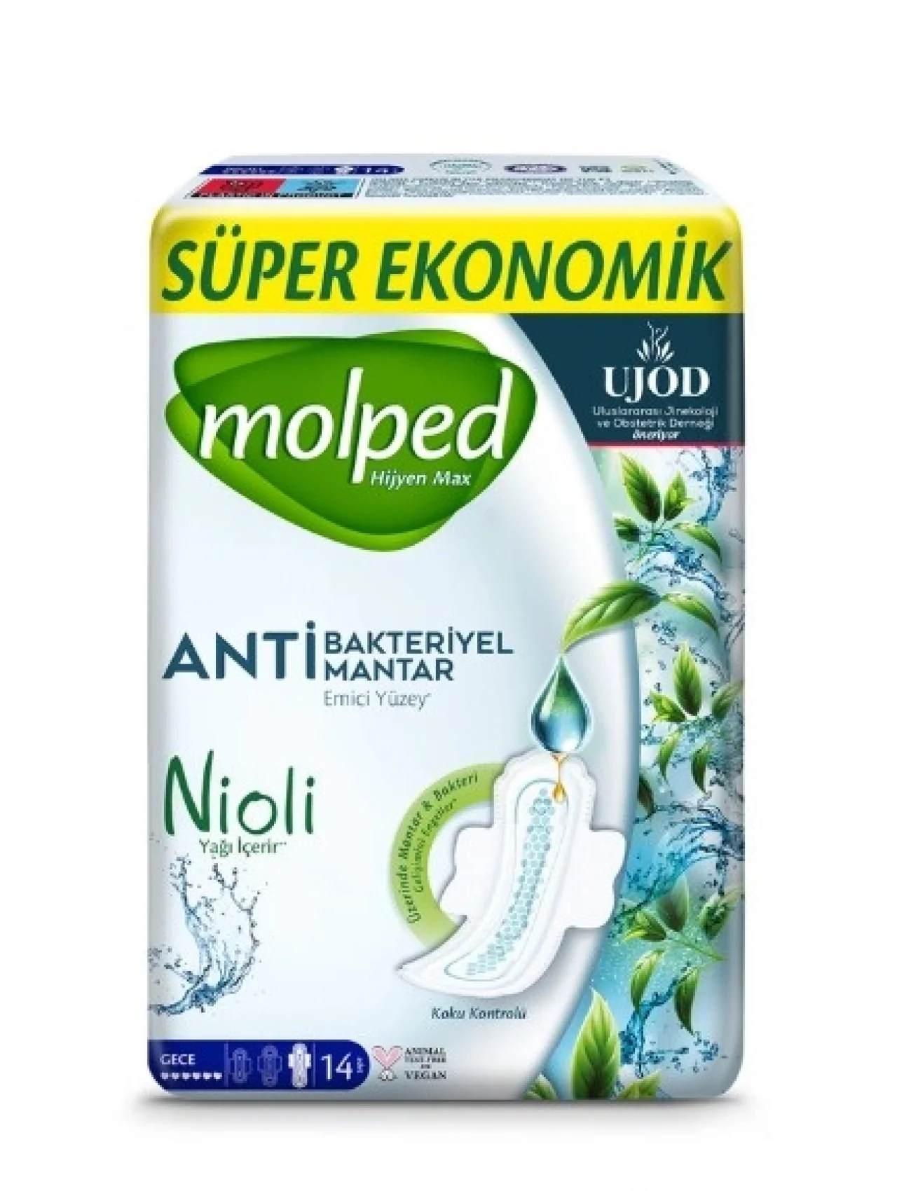 Molped Hijyen Max Süper Eko Gece Ped 14 Adet