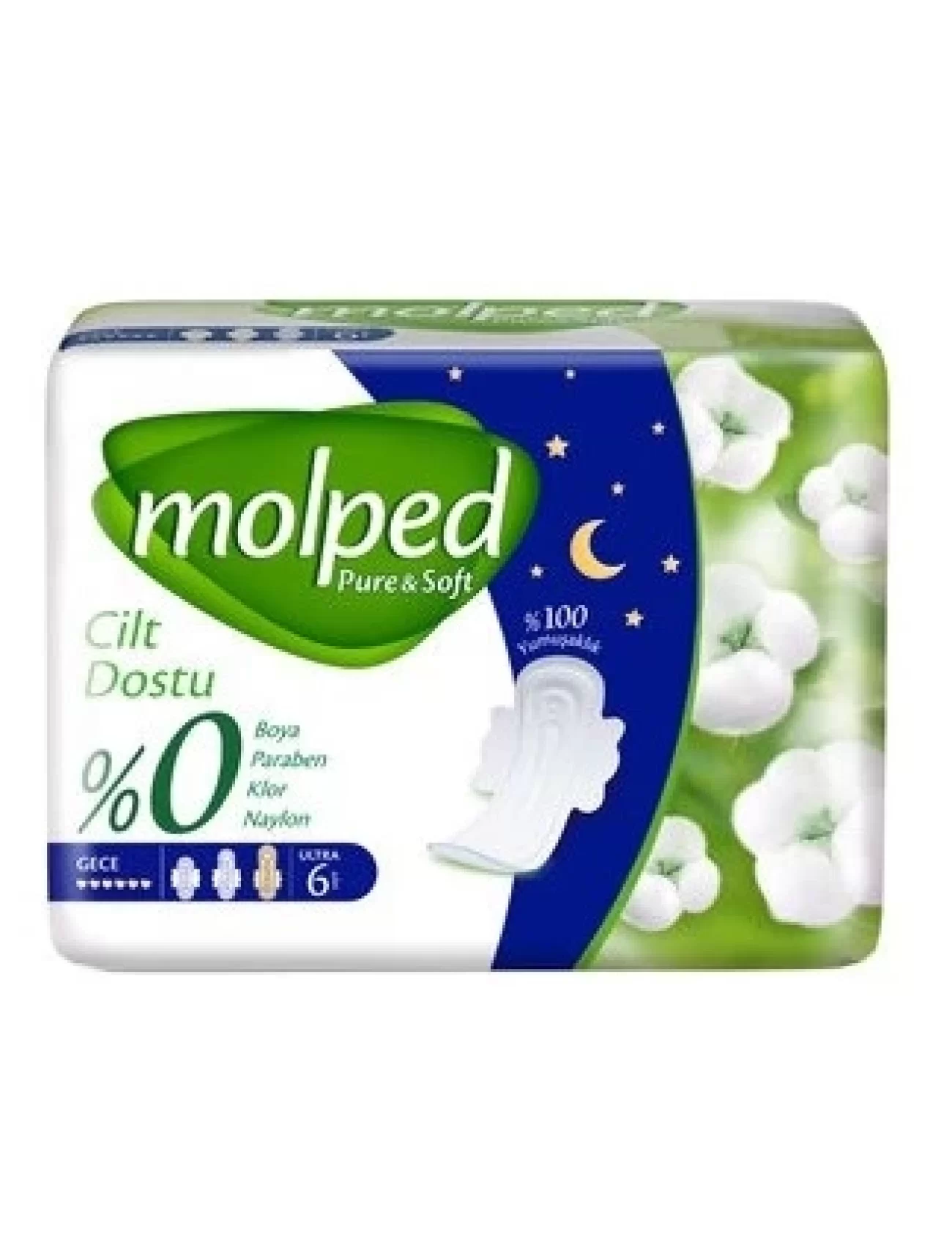 Molped Pure&Soft Gece Ped 6 Adet