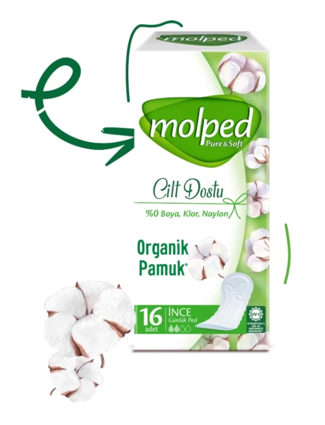 Molped Pure&soft İnce Günlük Ped 16 Adet