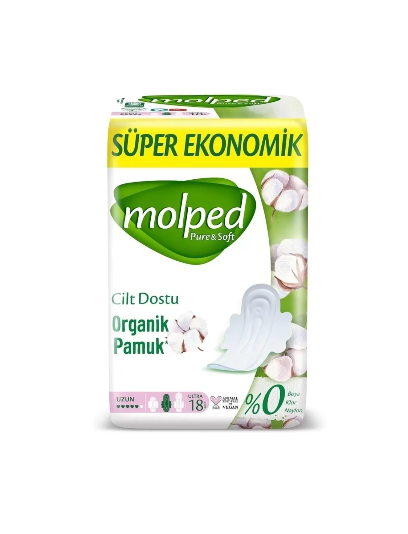 Molped Pure&Soft Ped Uzun Süper Eko 18 Adet