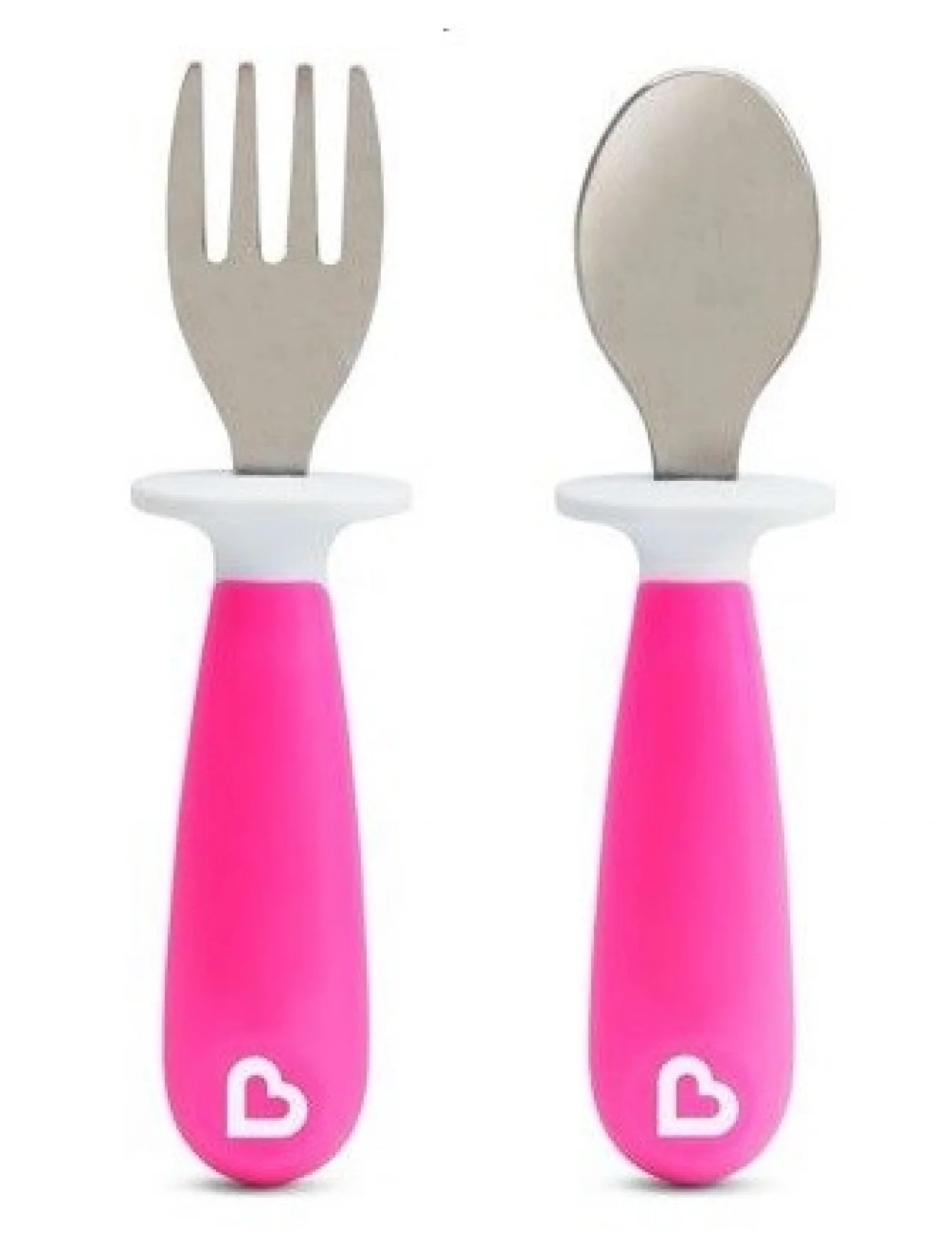 Munchkin Sıçrama Engelleyici Çocuk Çatal & Kaşık Seti 12 Ay+ Pembe