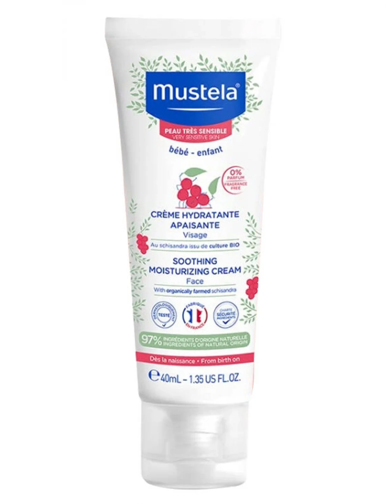 Mustela Soothing Çok Hassas Ciltler İçin Yüz Kremi 40 Ml