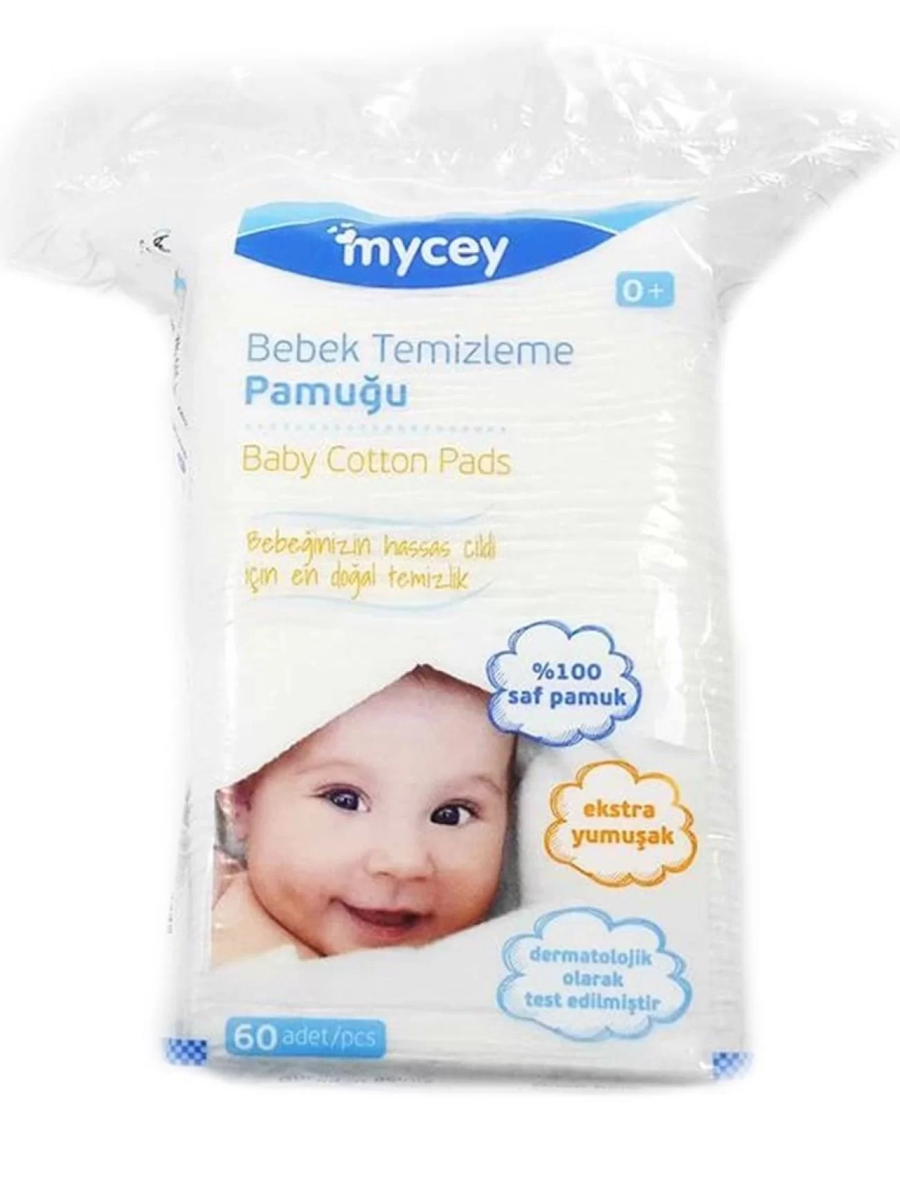 Mycey Bebek Temizleme Pamuğu 60 Adet