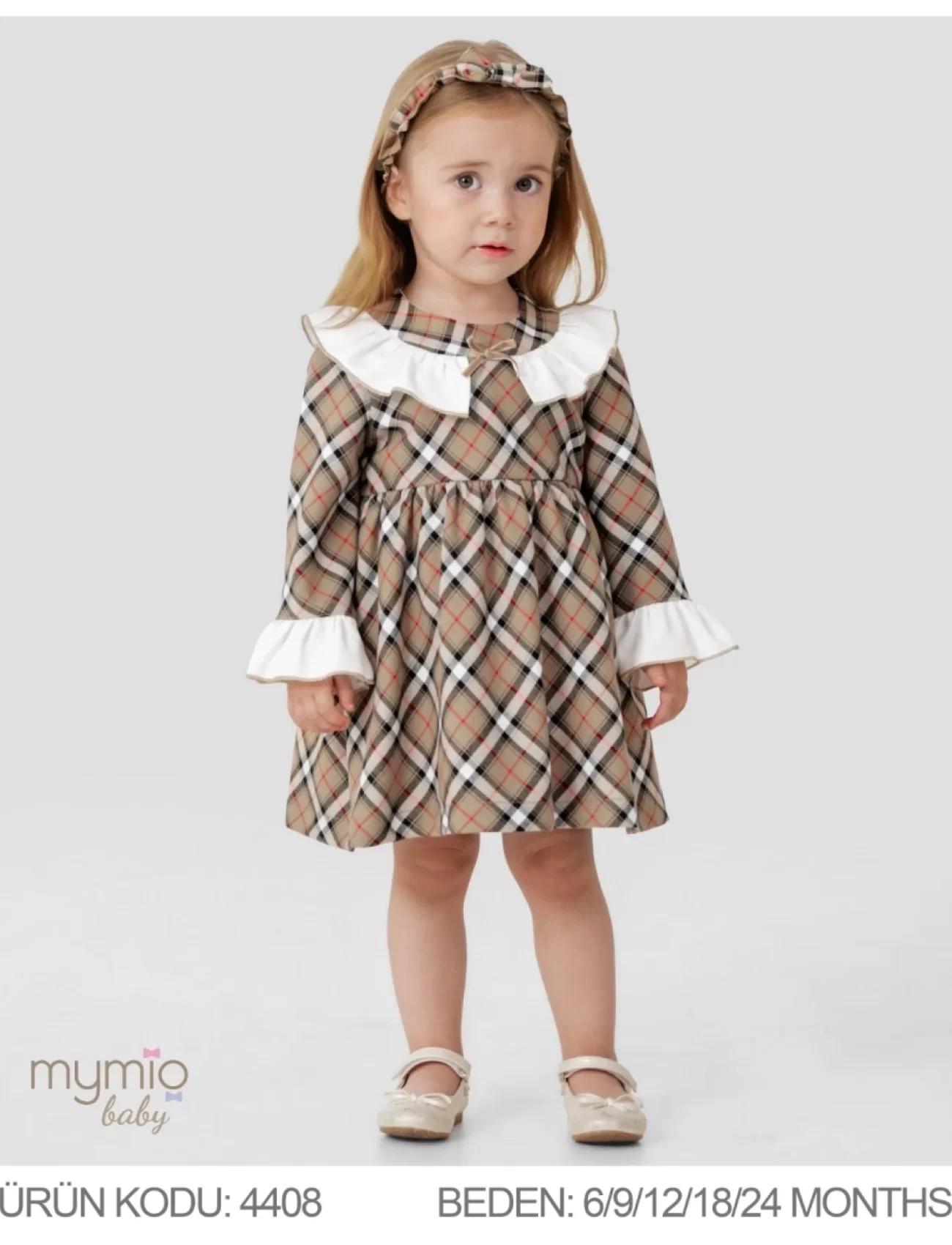 Mymio Ekose Elbise 4408 Ekose