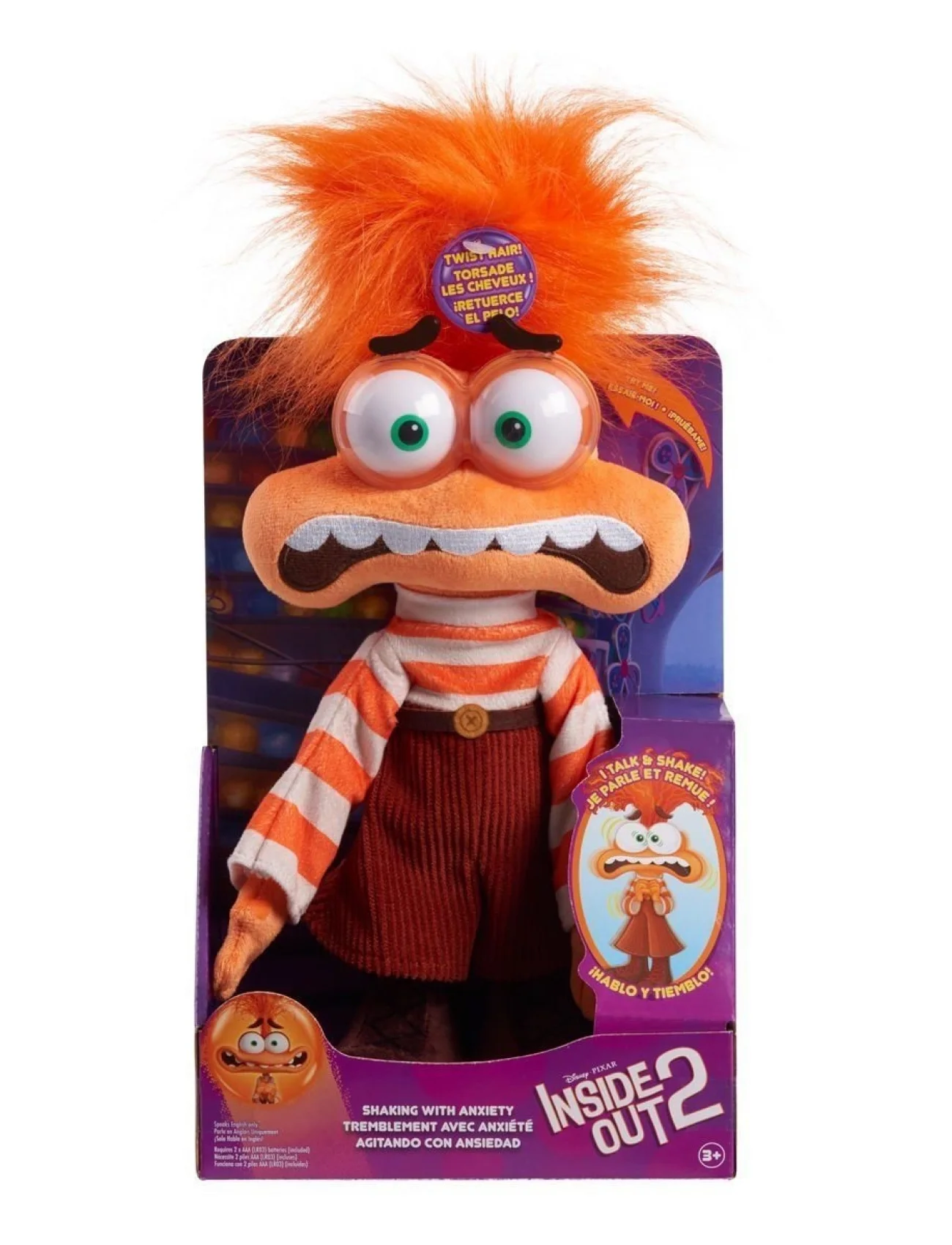 NDN03000 Inside Out 2 - Endişe - Anxiety Sesli ve Hareketli Peluş